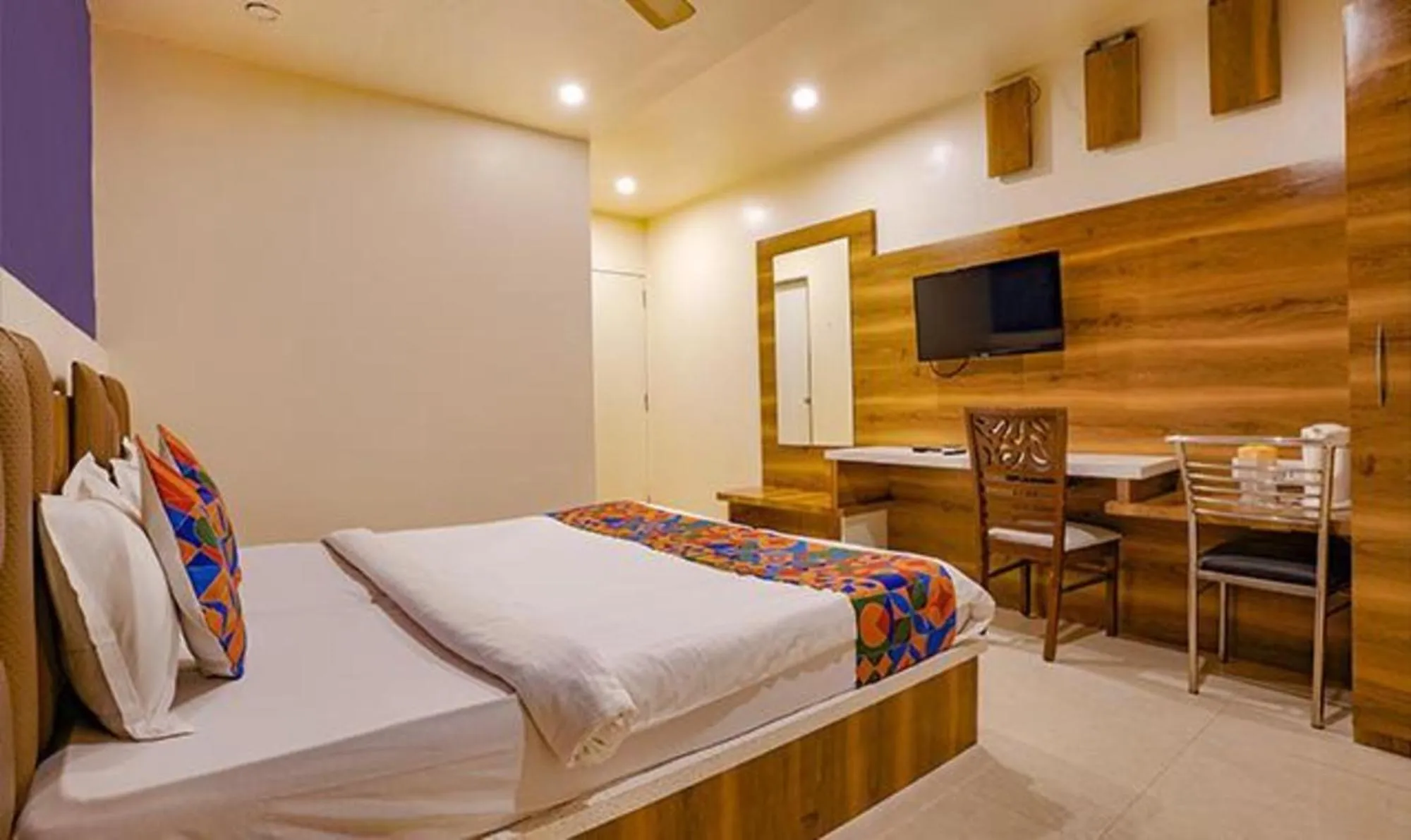 Bed in FabHotel Veera Residency - Nr Mumbai International Airport