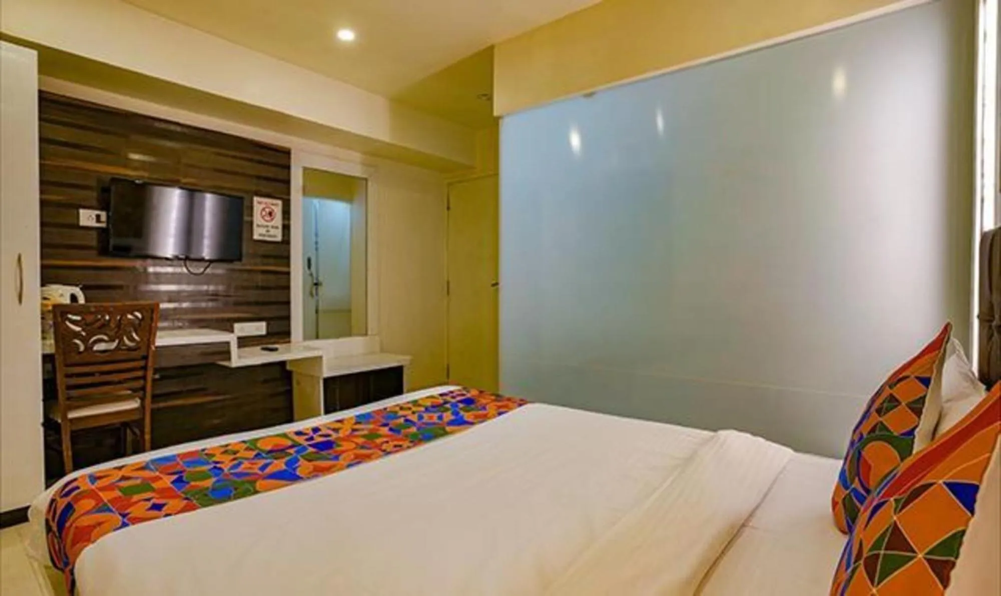 Bed in FabHotel Veera Residency - Nr Mumbai International Airport