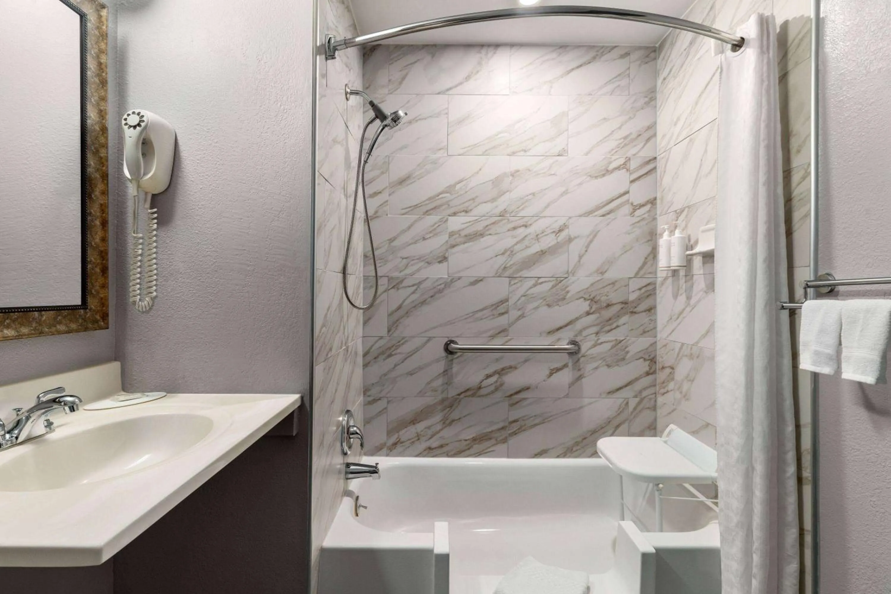 Shower in Super 8 by Wyndham Columbus Edinburgh