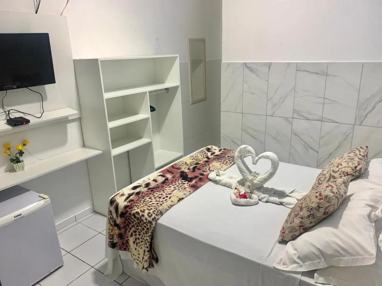 Bed in Pousada Verdes Mares