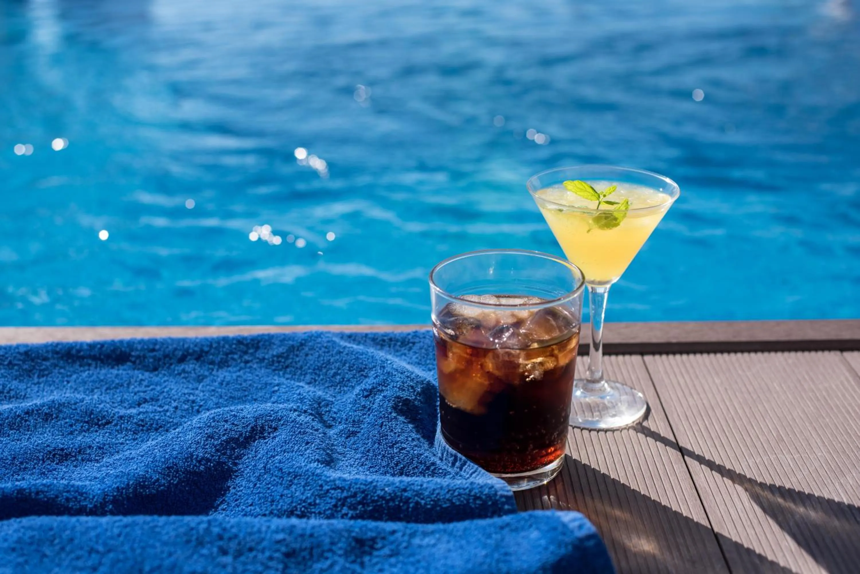 Pool view in Hyperion Hotel