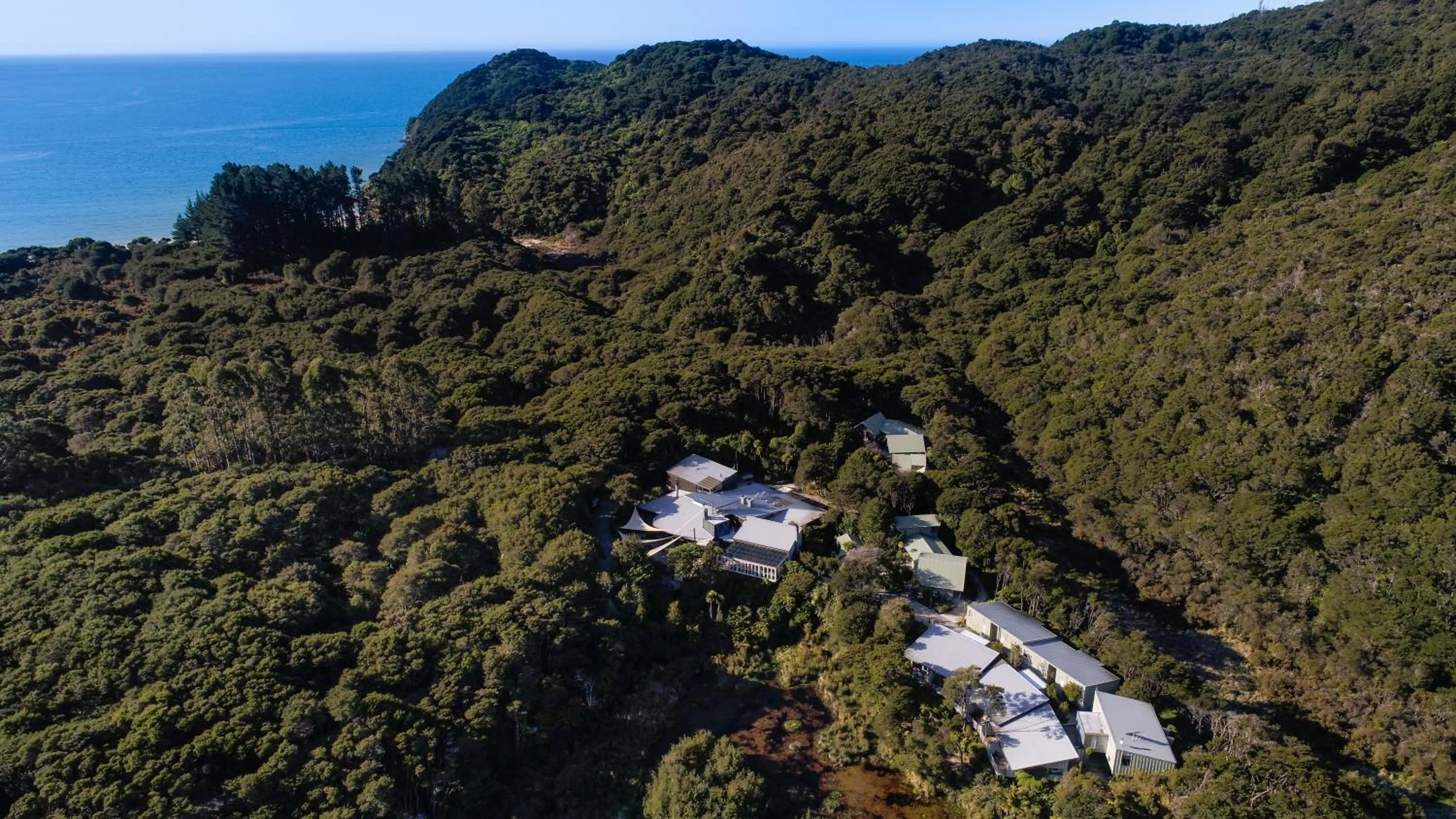 Bird's eye view in Awaroa Lodge