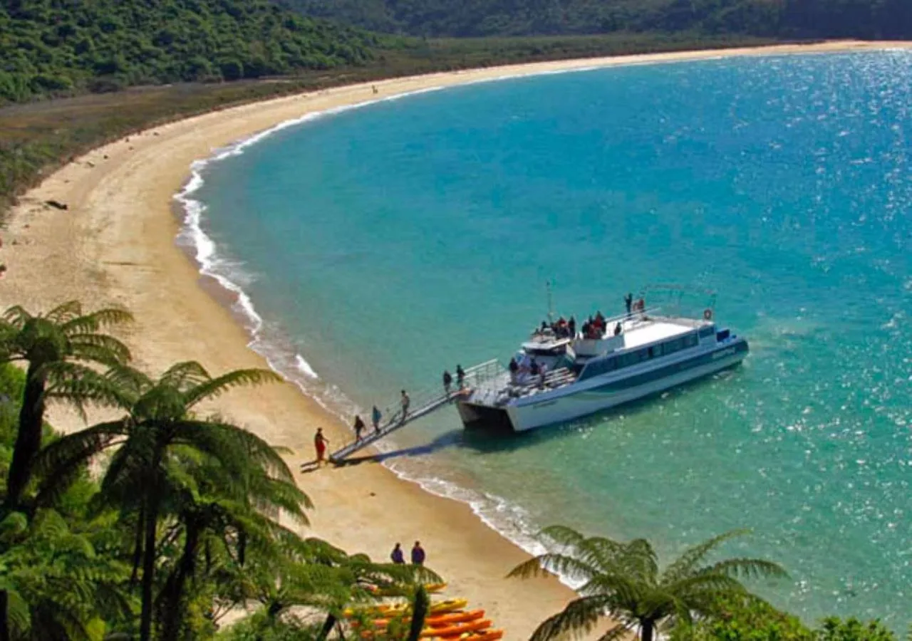 Beach in Awaroa Lodge