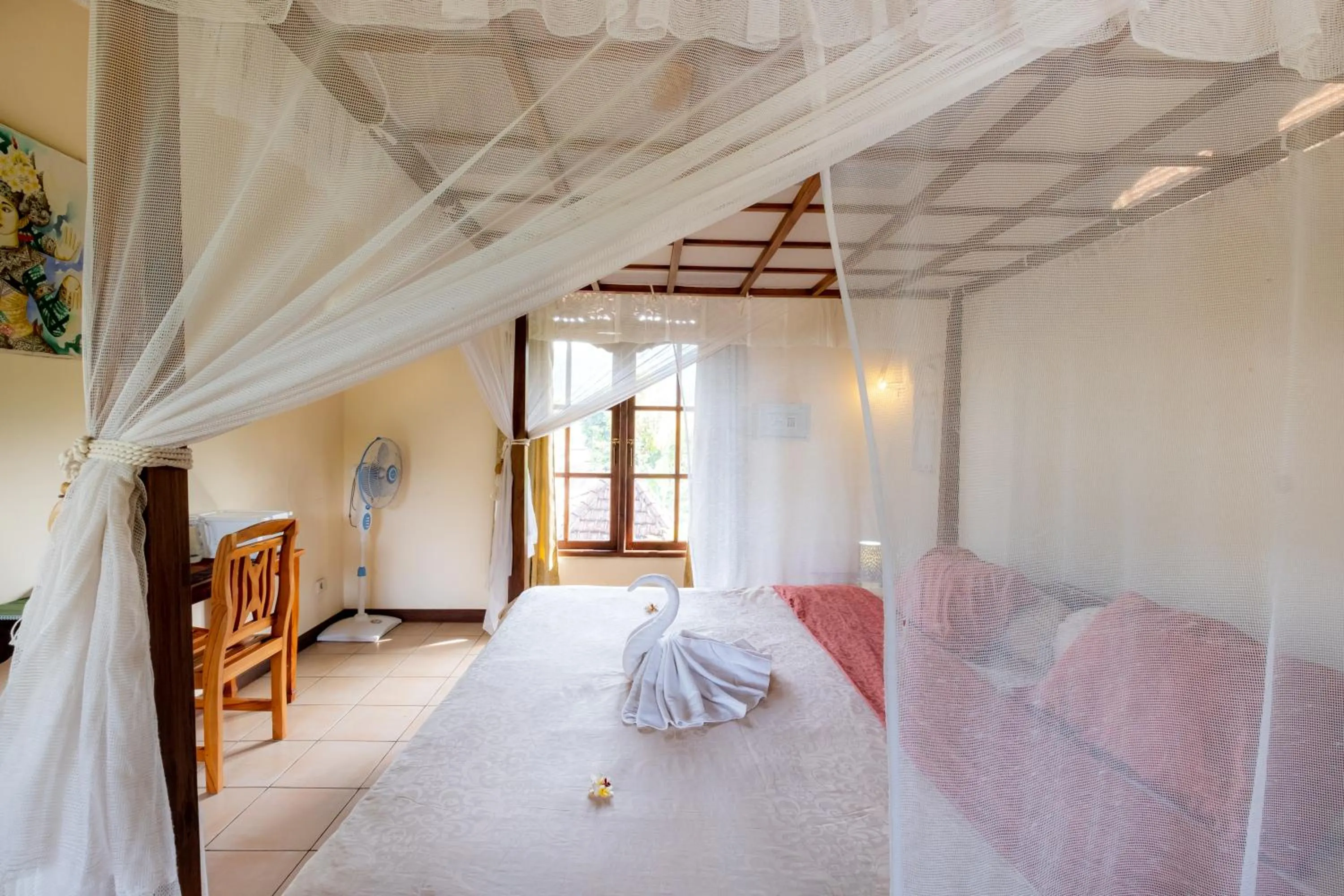 Bedroom, Bed in Villa Manuk