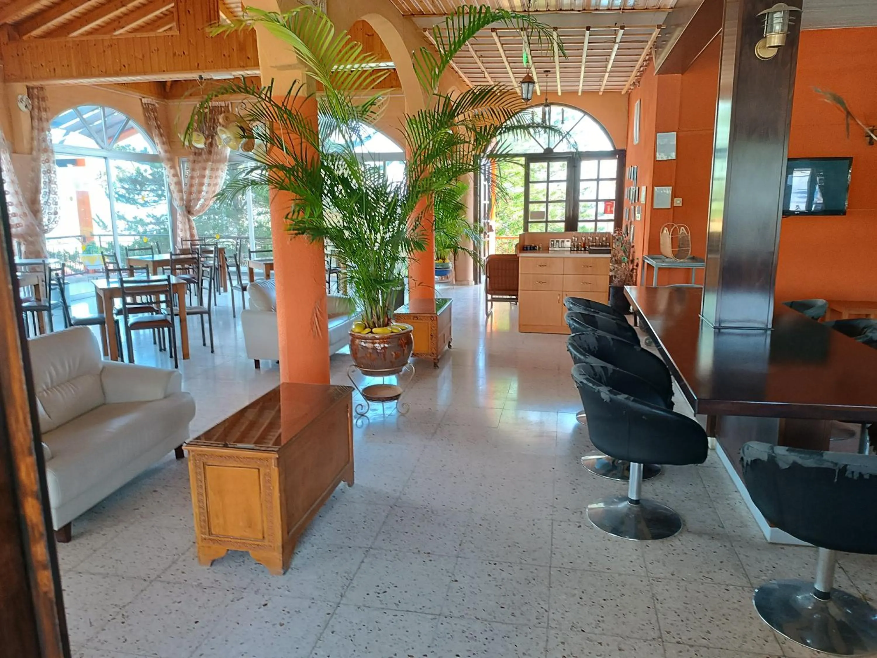 Seating area in Rantzo Holiday Apartments