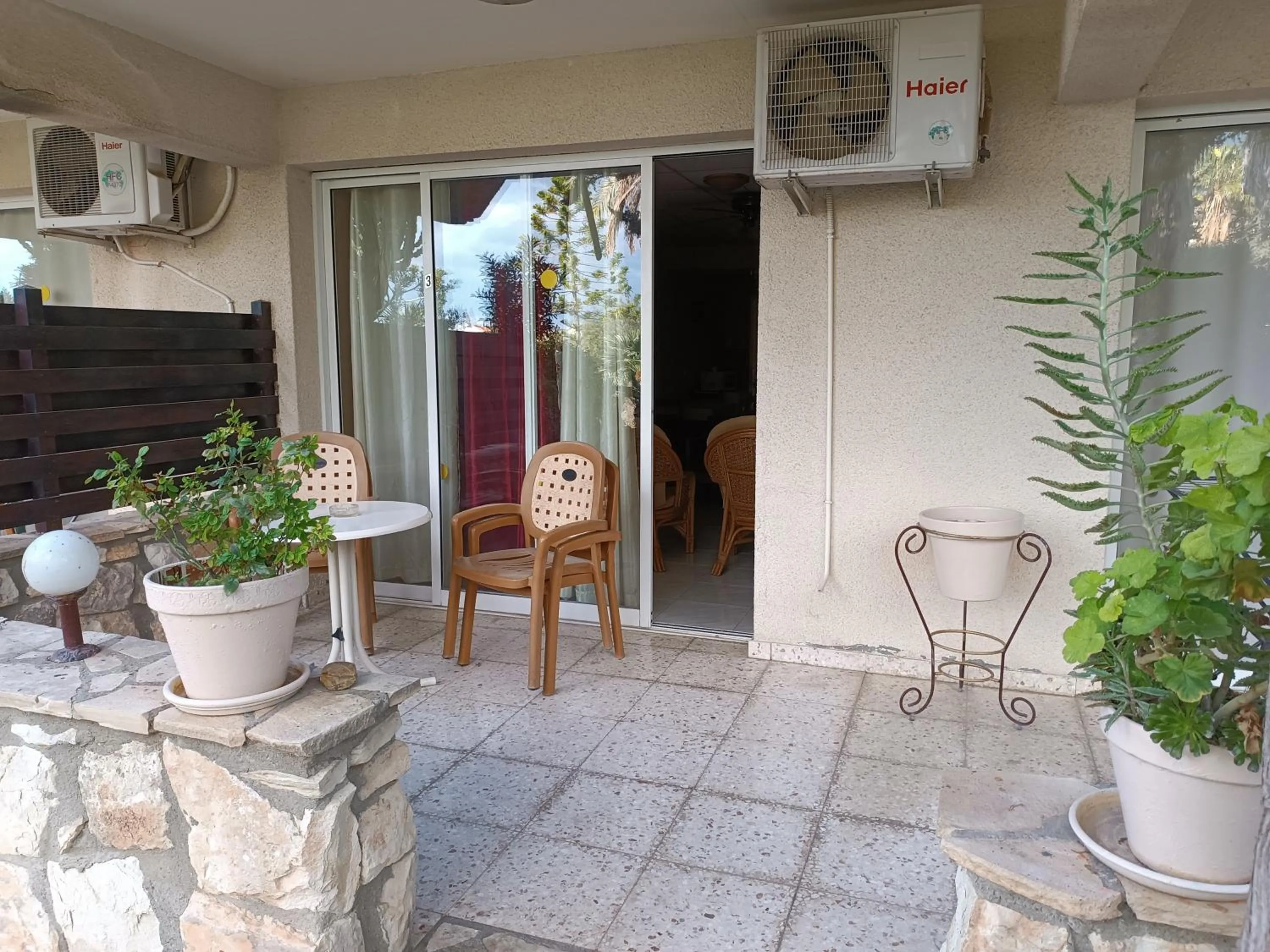 Patio in Rantzo Holiday Apartments