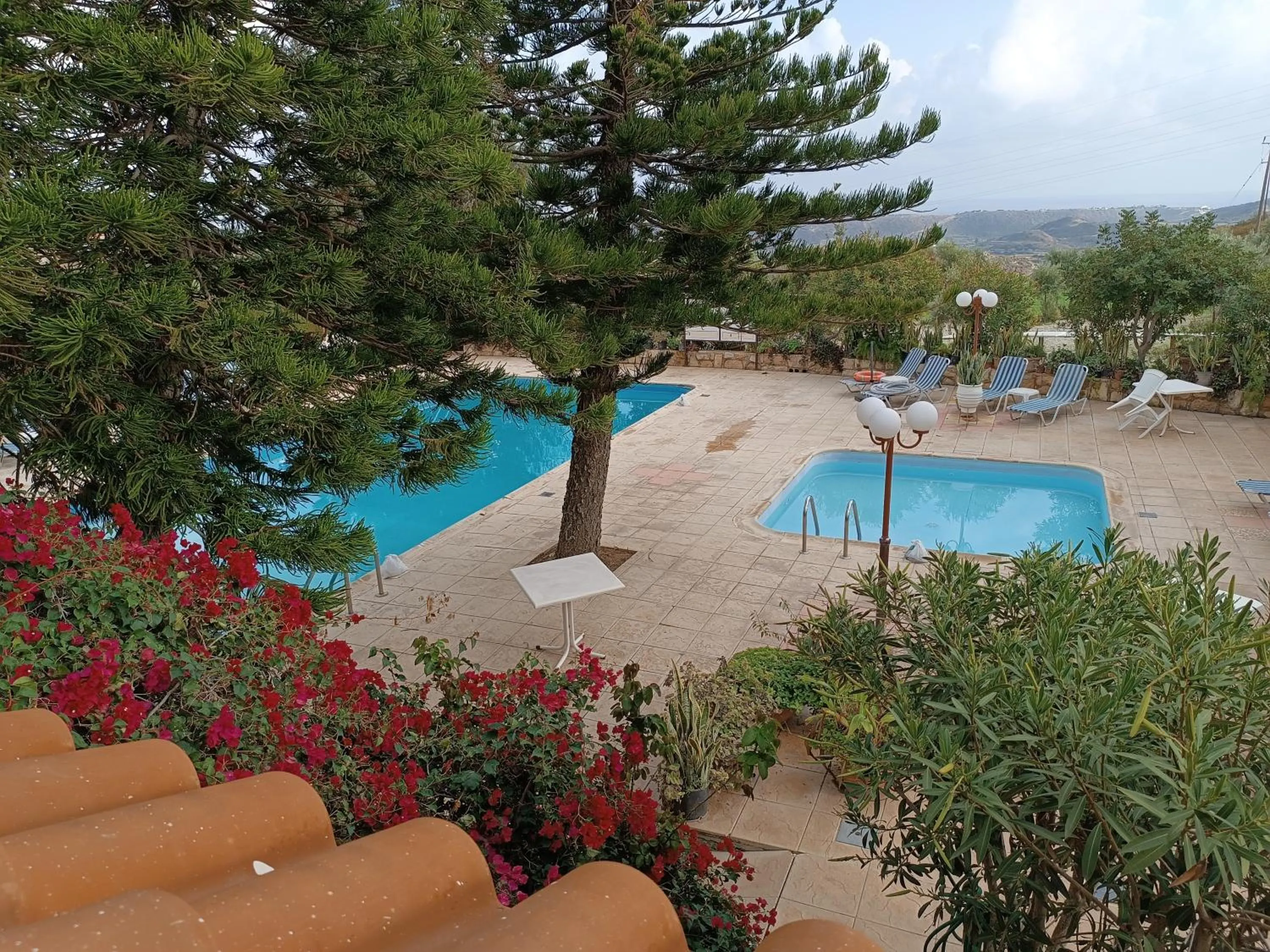 Pool view in Rantzo Holiday Apartments