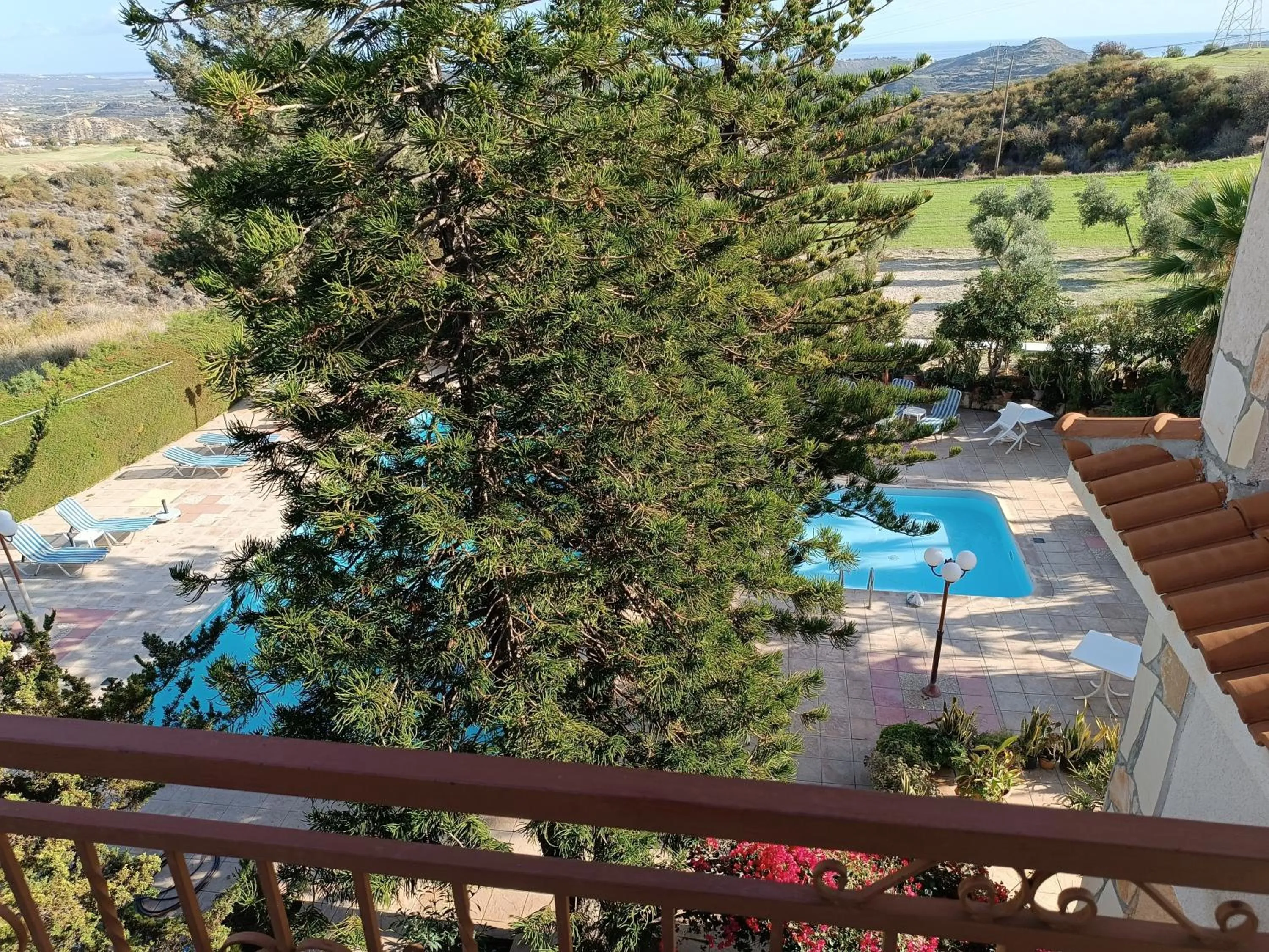 Pool view in Rantzo Holiday Apartments