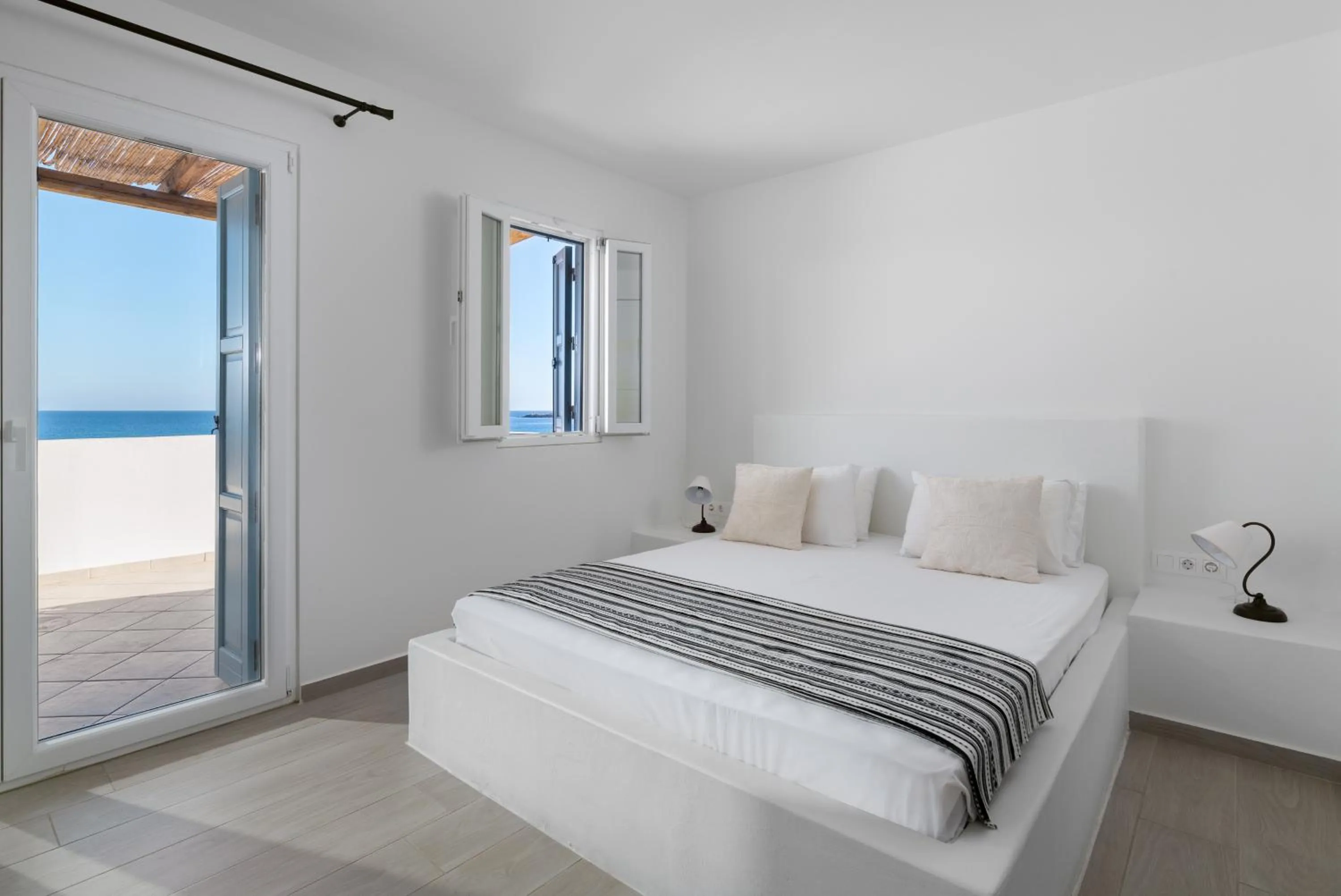 Bed in Stegna Akti Luxury Suites