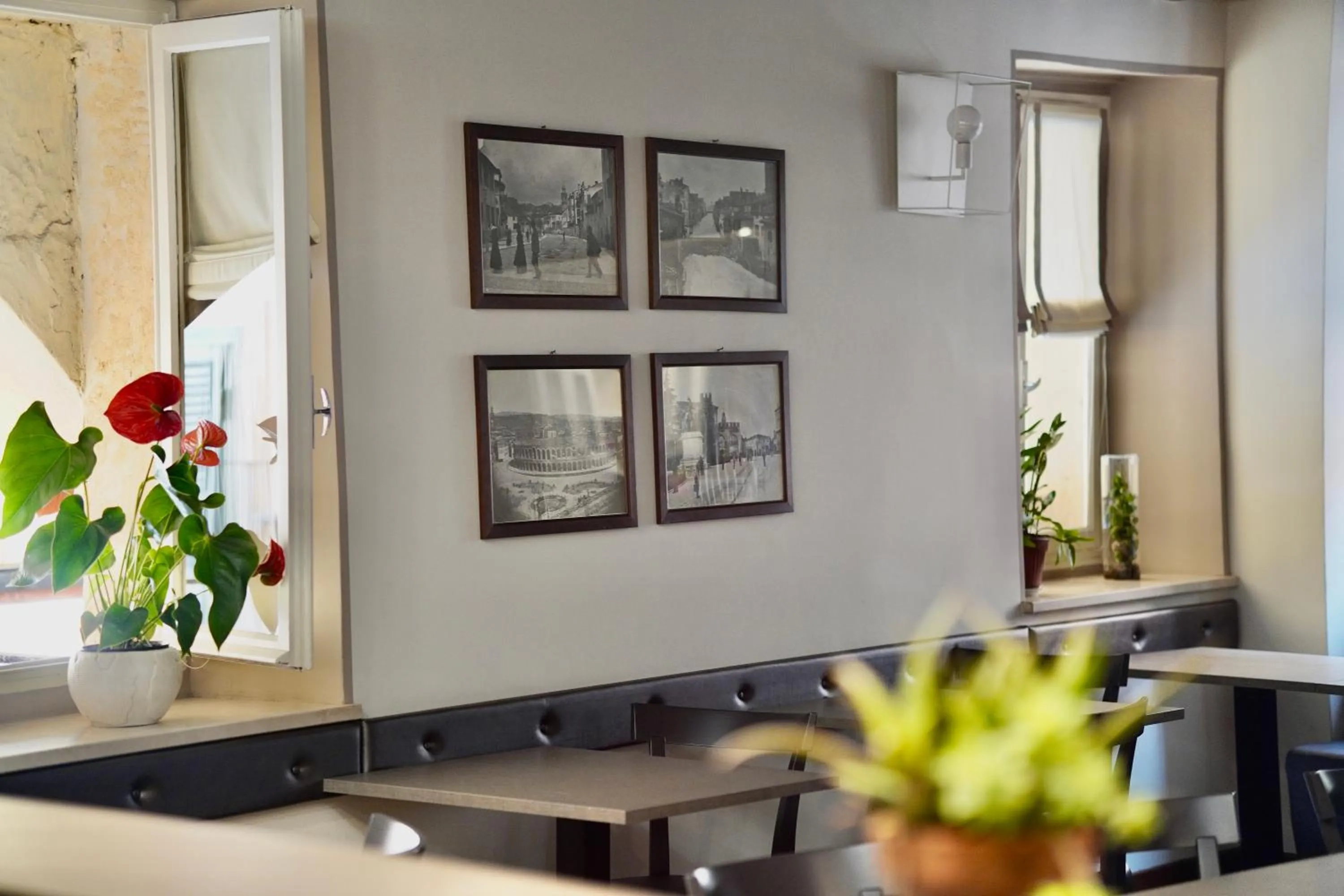 Communal lounge/ TV room in Hotel Aurora