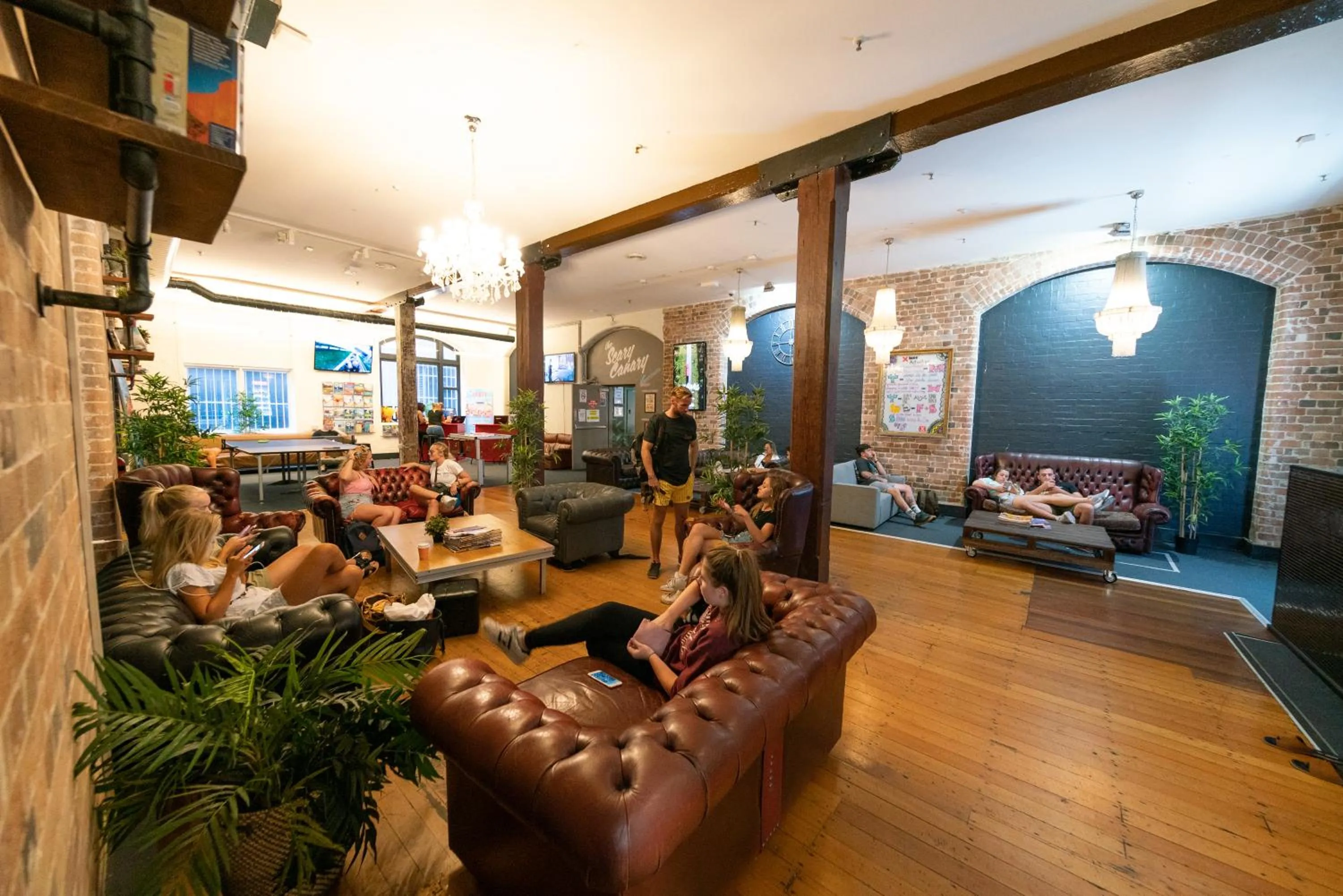 Lobby or reception in Base Sydney Hostel