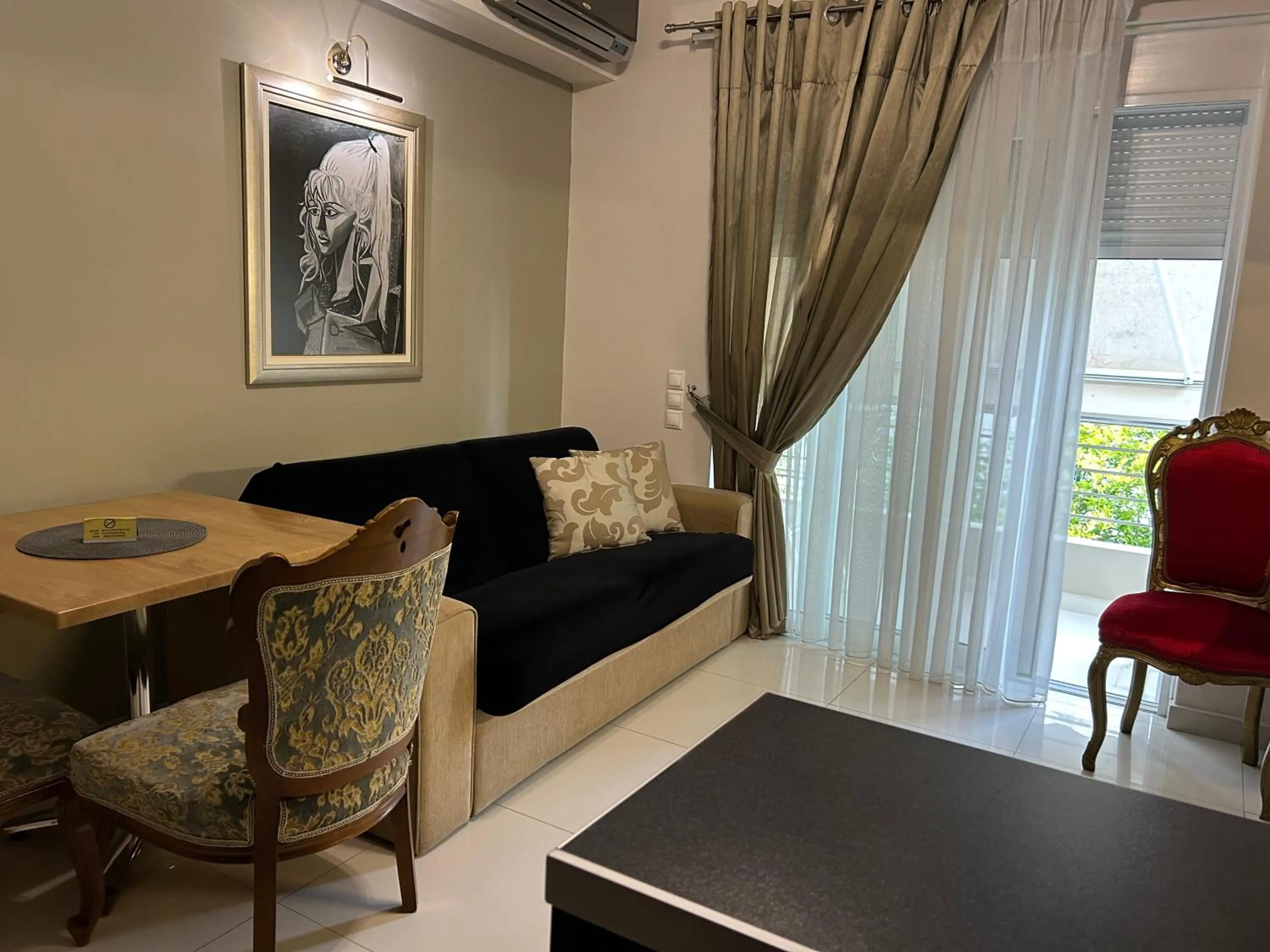 Seating area in Palataki Residence