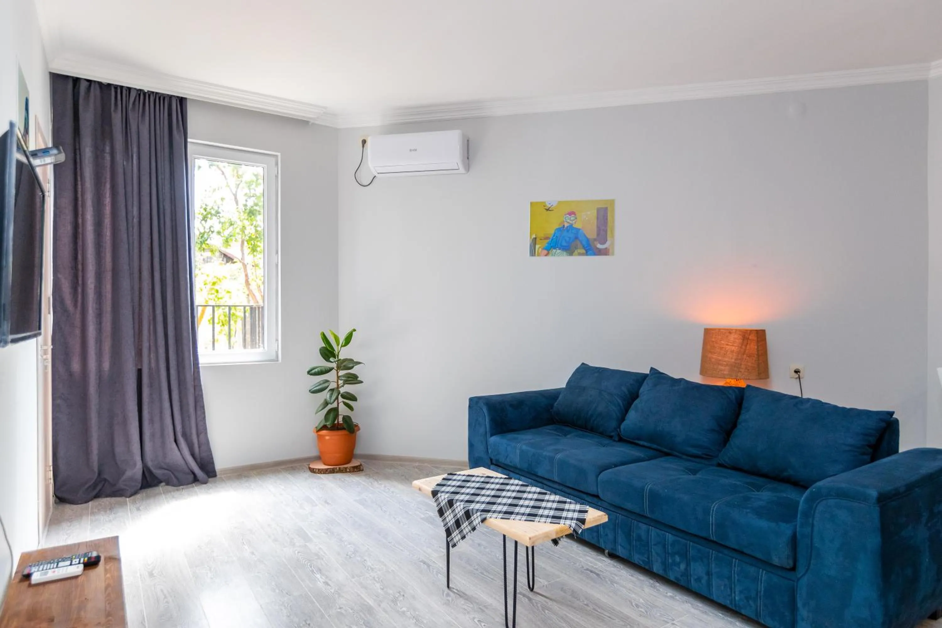 Seating area in Giorgi's apartment