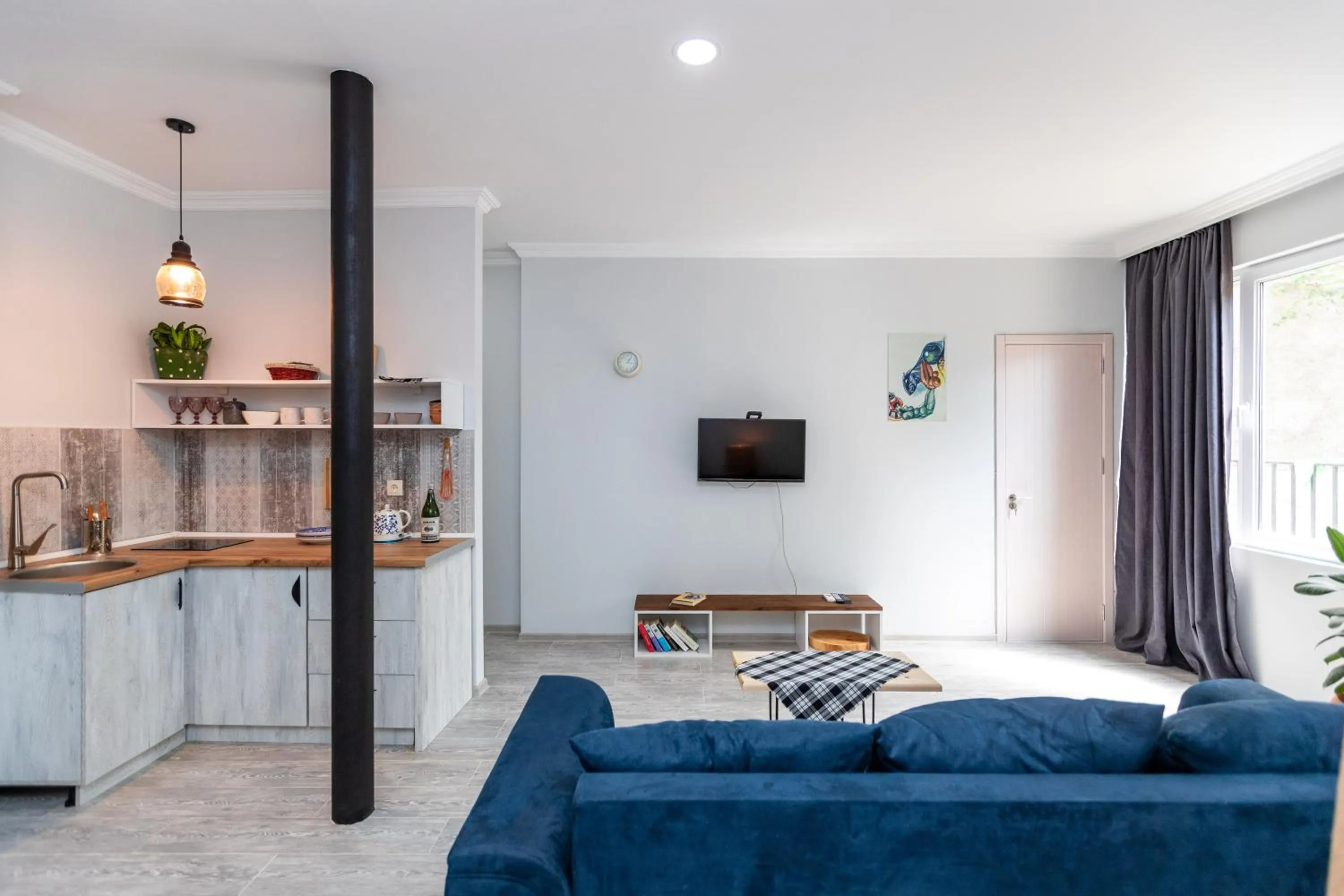 Seating area in Giorgi's apartment