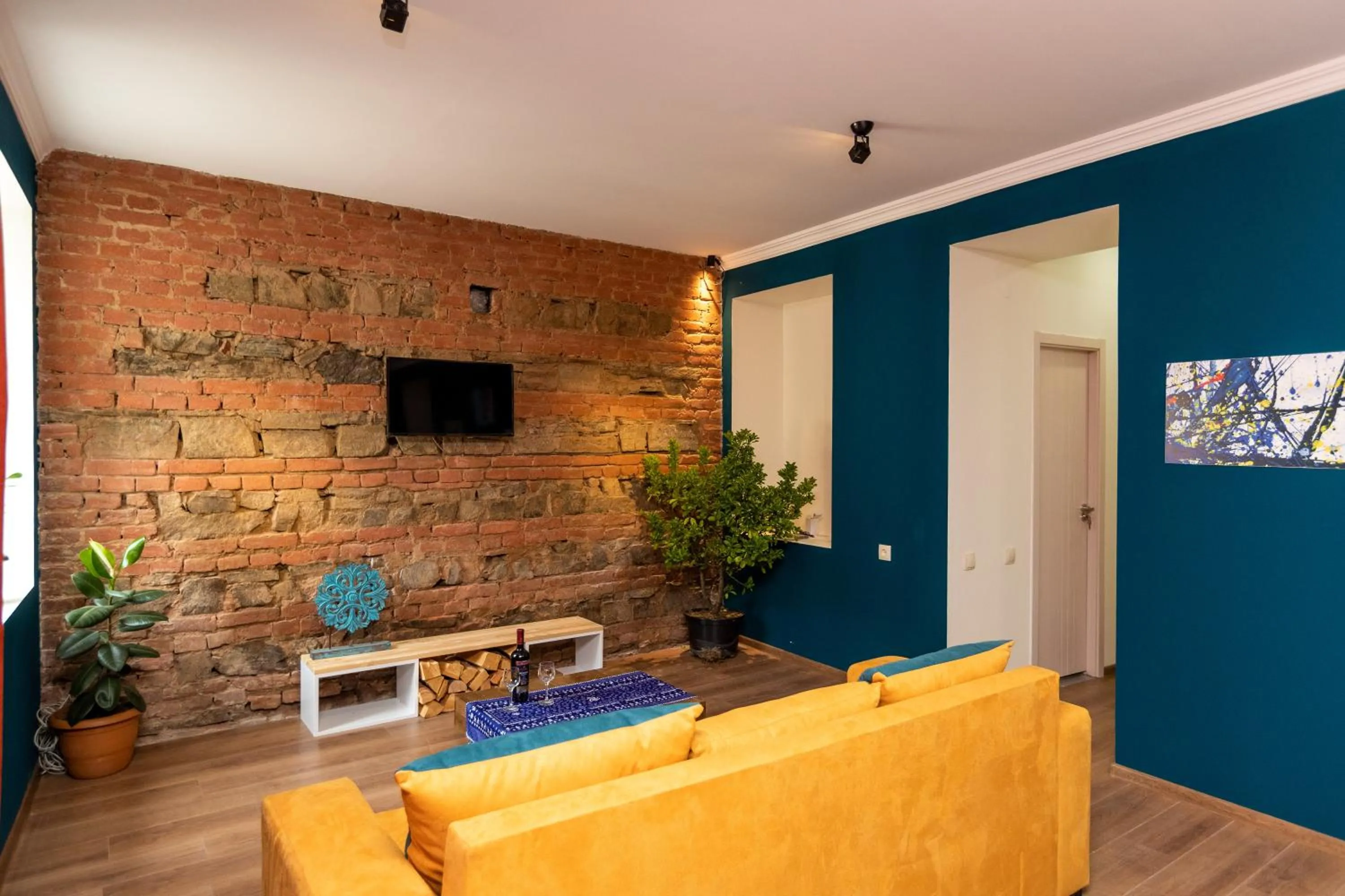 Seating area in Giorgi's apartment