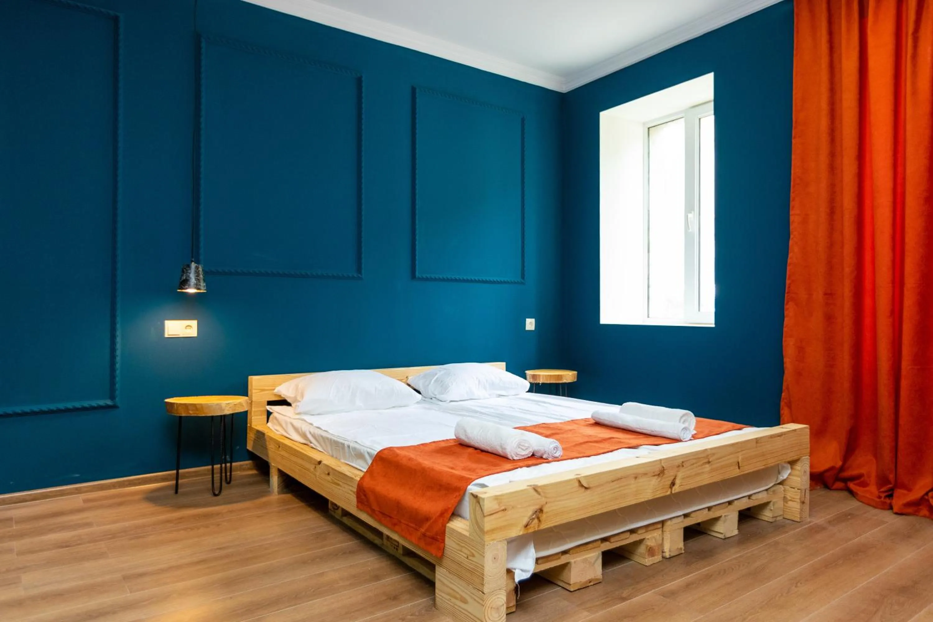 Bed in Giorgi's apartment