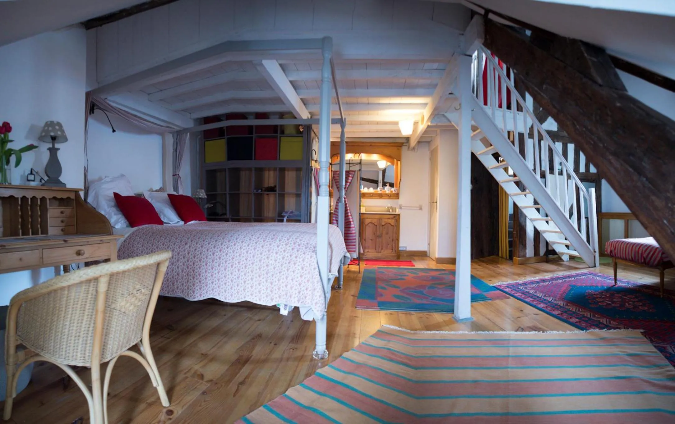 Bedroom, Bed in Les Trois Maillets, Monument Historique