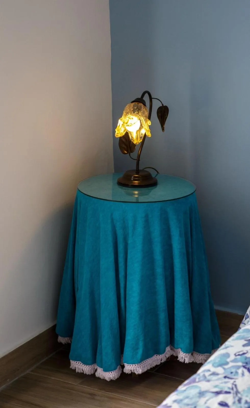 Bed in Parthenope's home