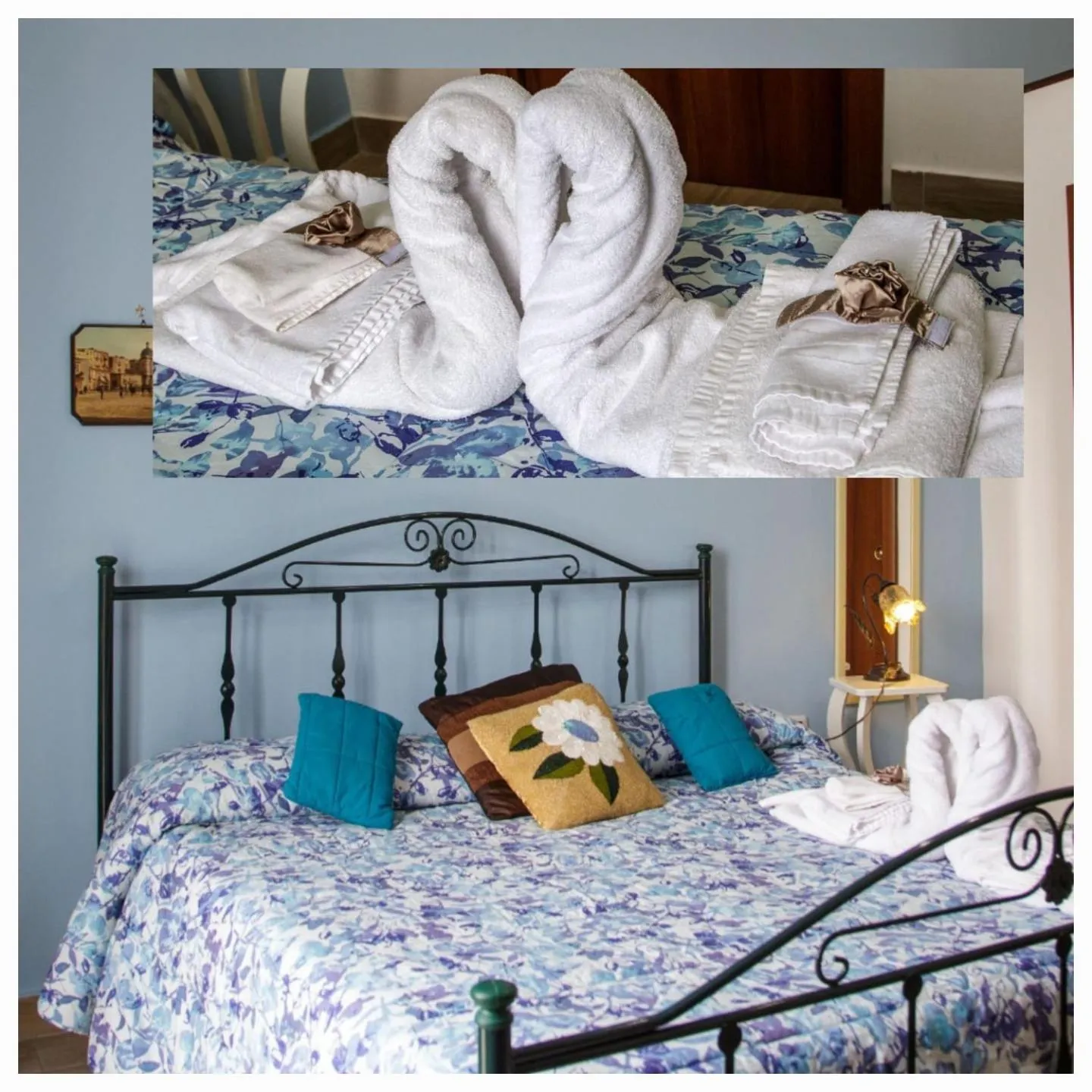 Bed in Parthenope's home