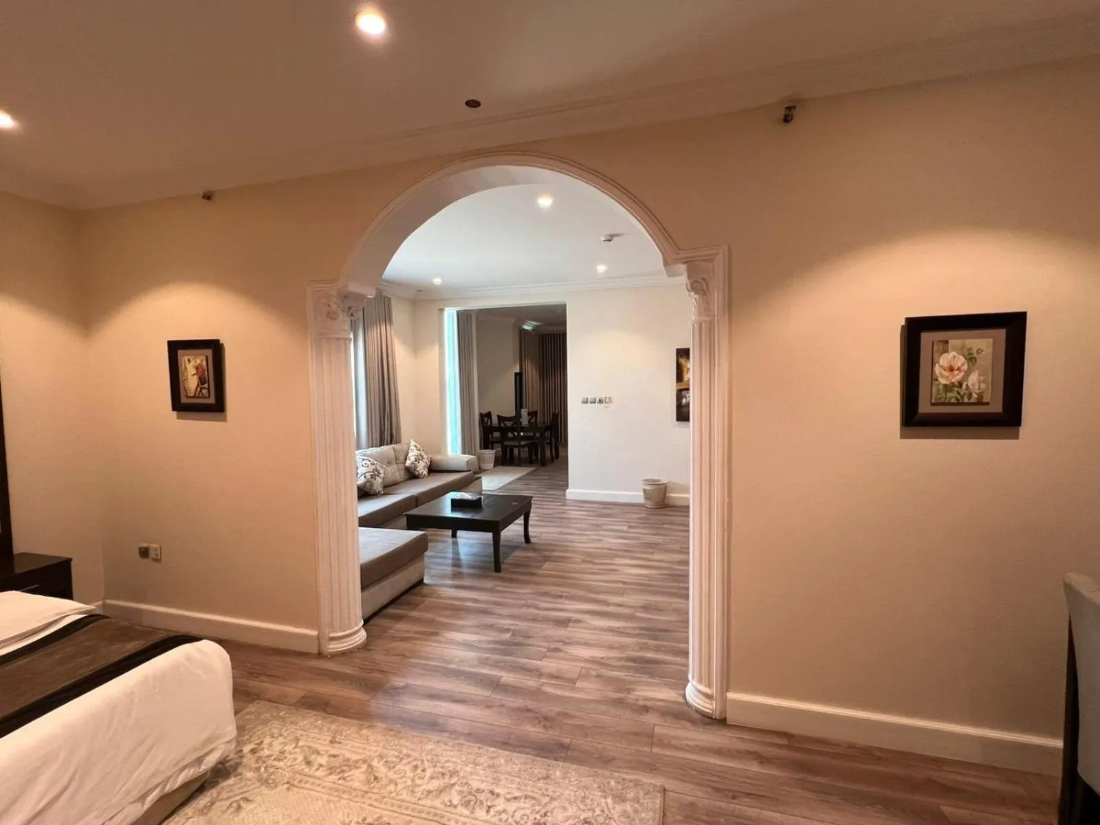 Living room, Bed in Alshaheen Suites