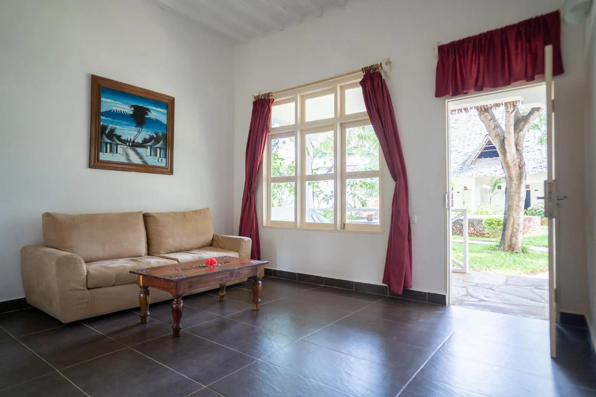 Living room in My Blue Hotel Zanzibar