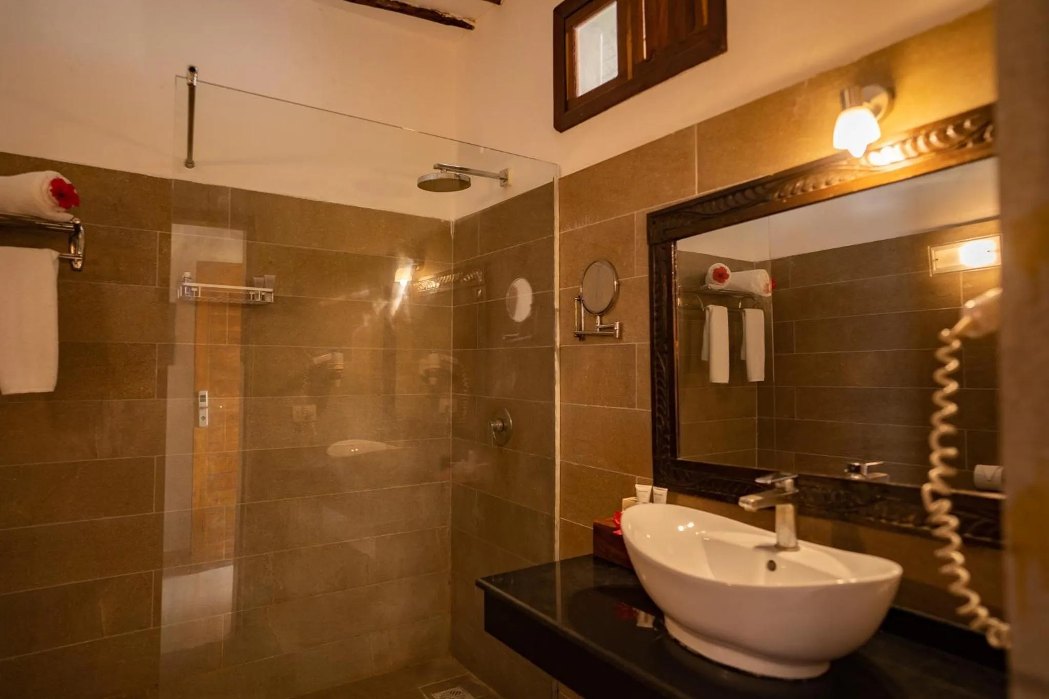 Bathroom in My Blue Hotel Zanzibar