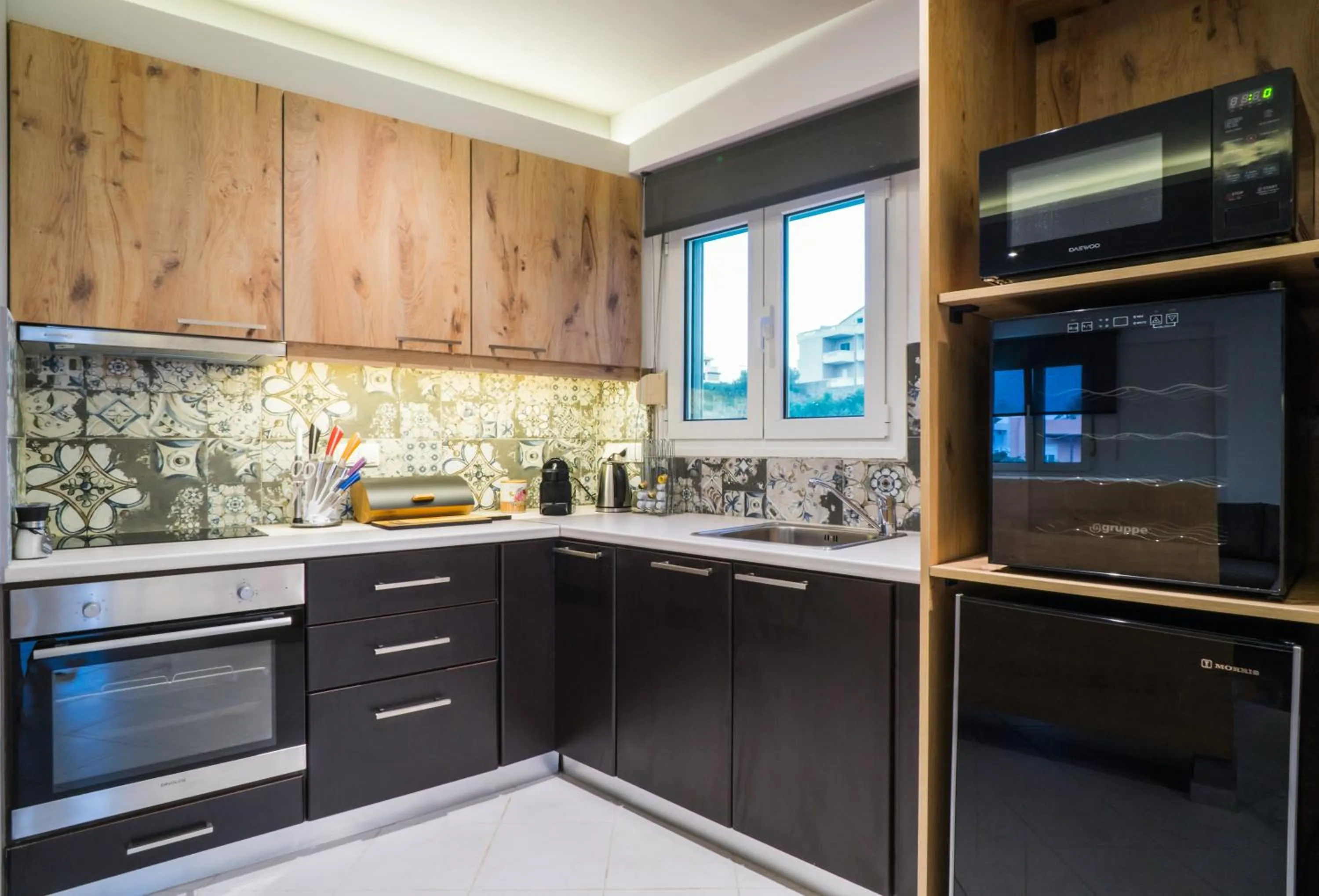 Kitchen or kitchenette in Talos Luxury Suites
