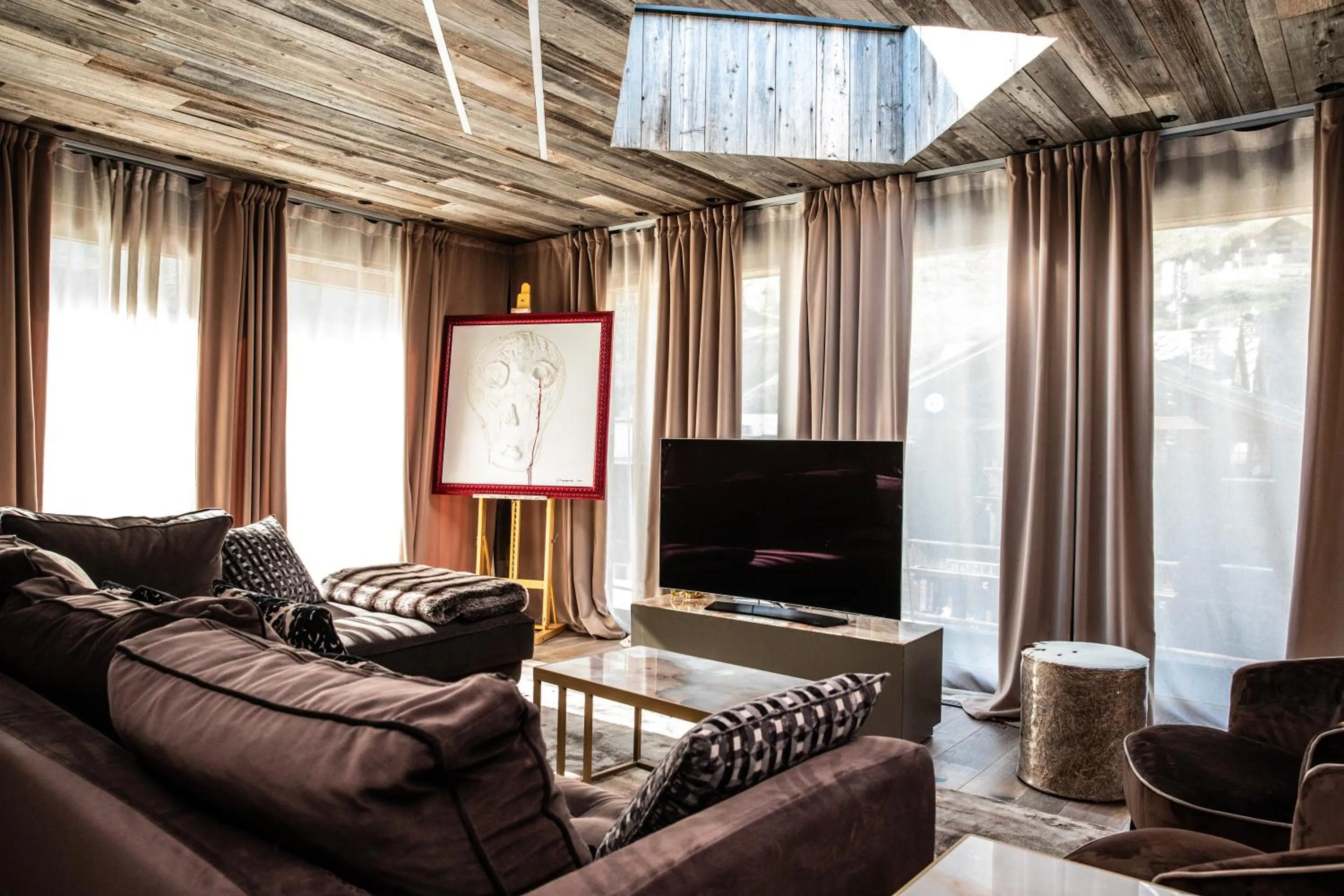 Living room in Art Hotel Grivola