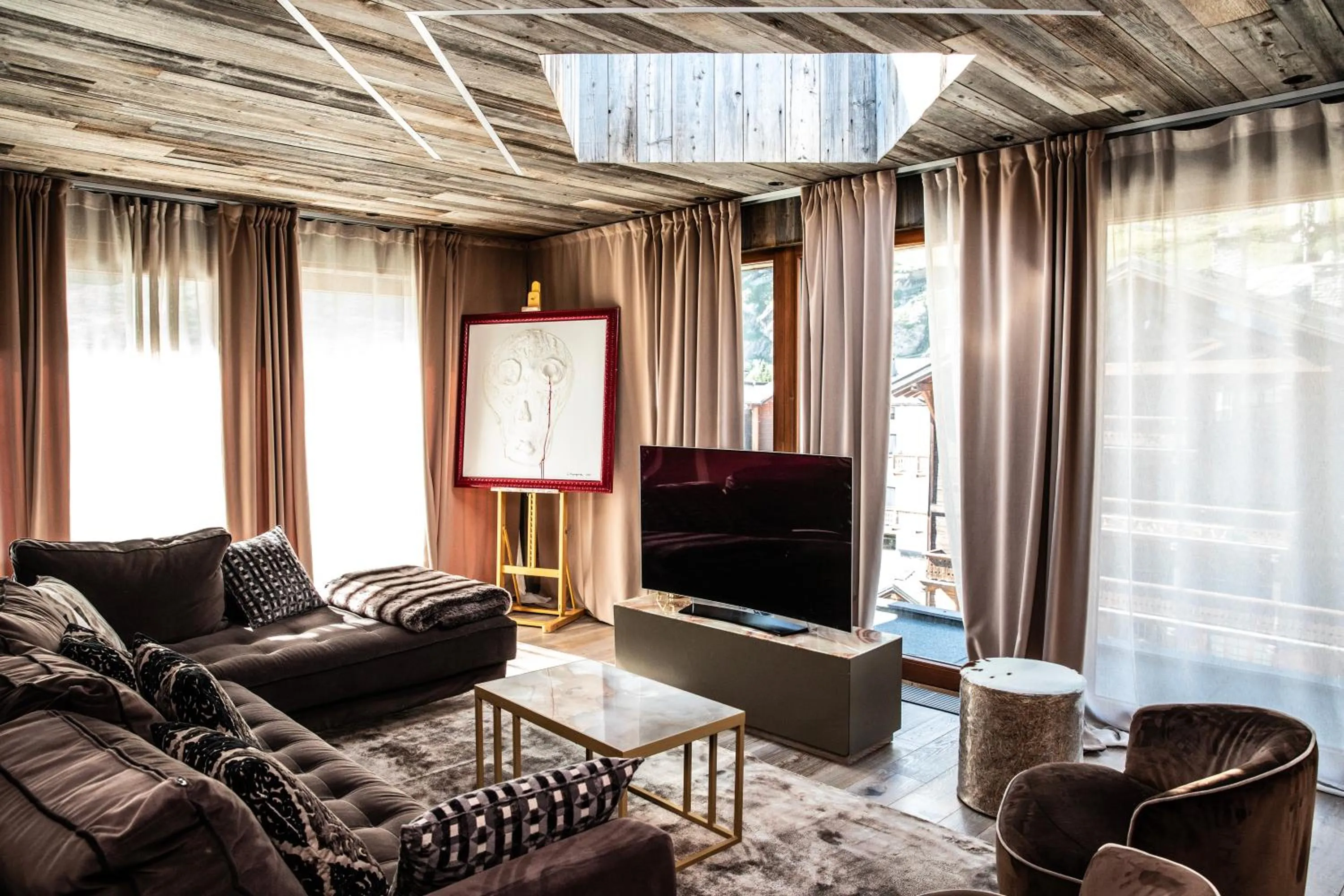 Living room in Art Hotel Grivola