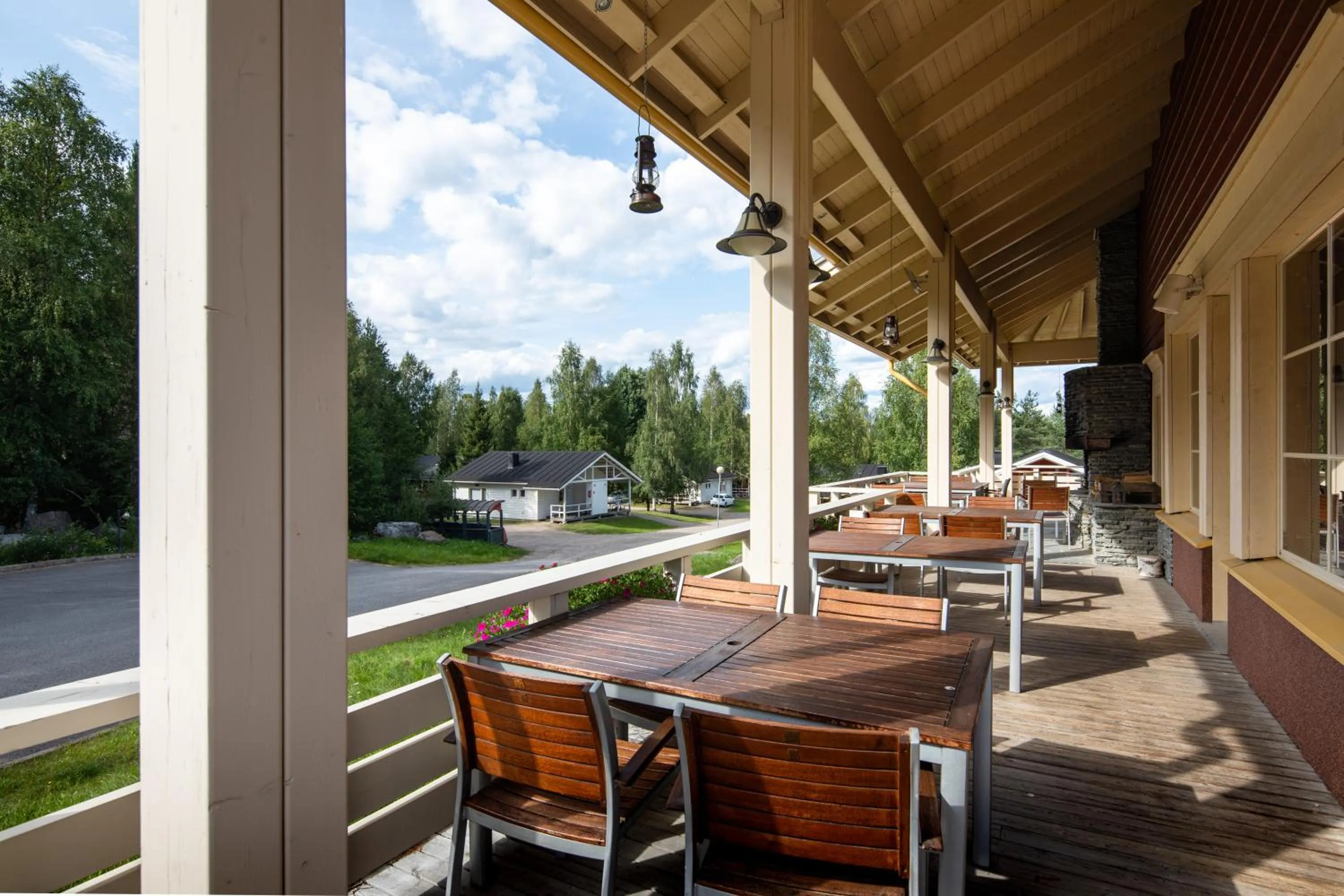 Patio in Lapland Hotels Ounasvaara Chalets