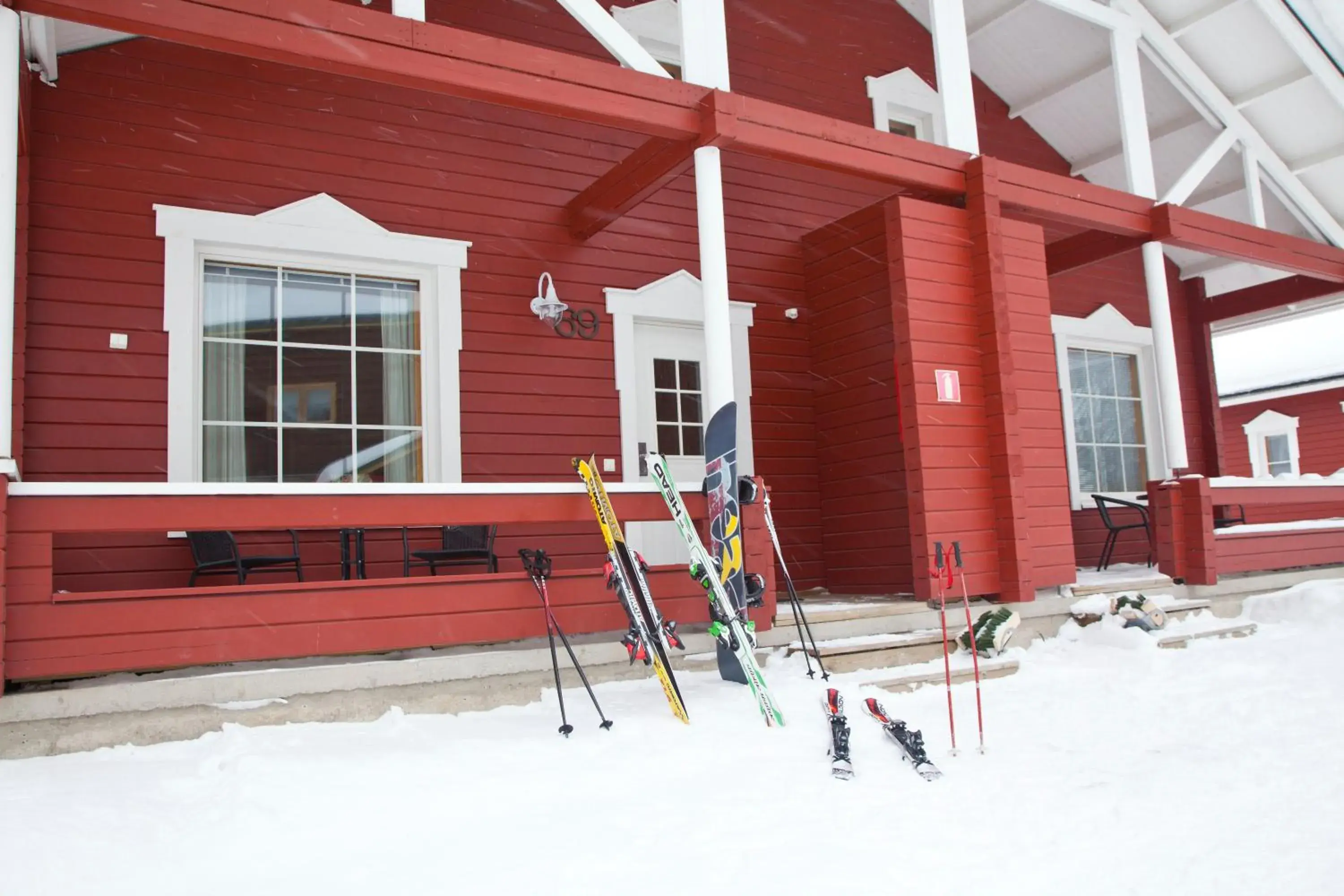 Facade/entrance in Lapland Hotels Ounasvaara Chalets Facade/entrance in Lapland Hotels Ounasvaara Chalets