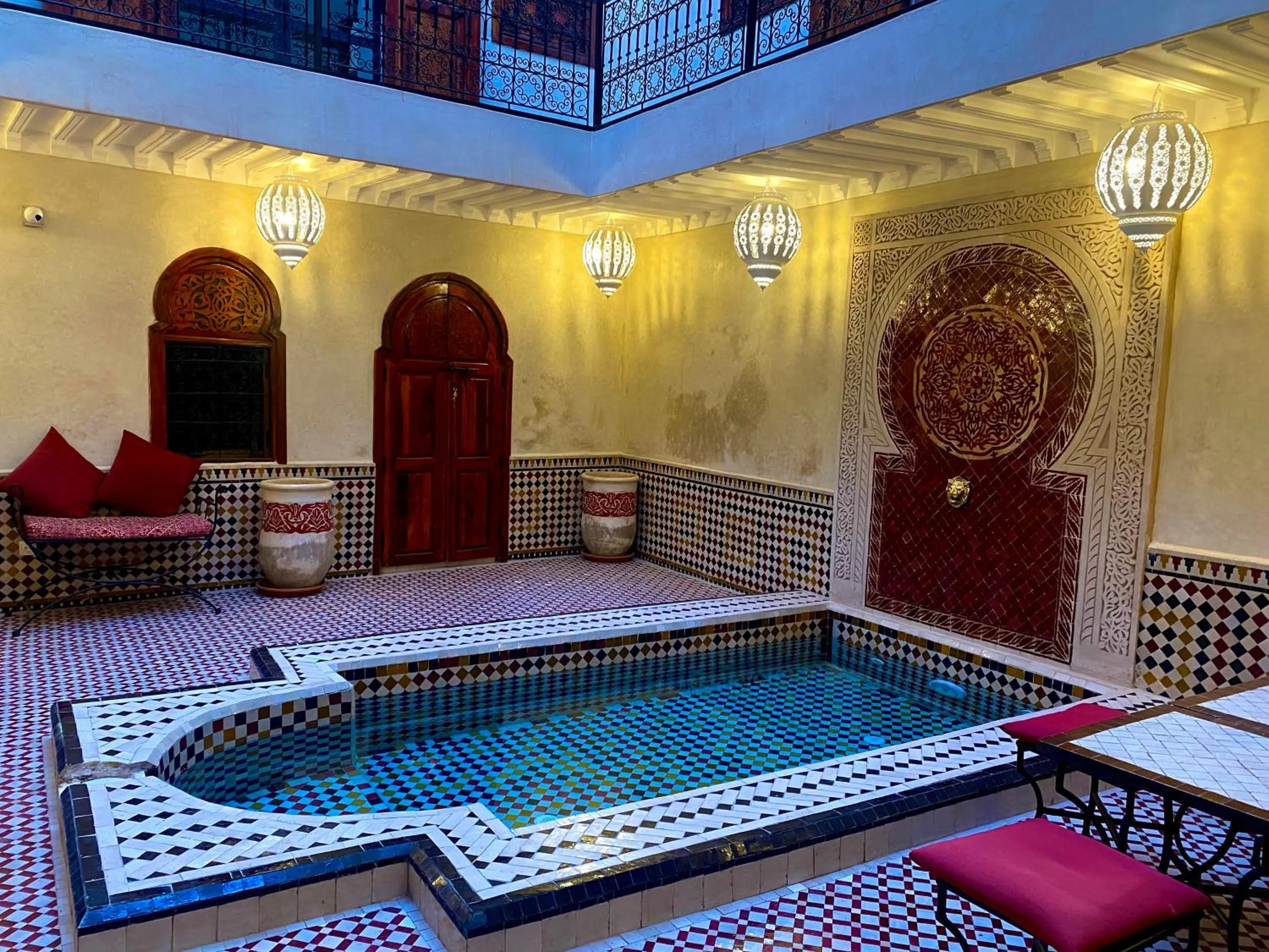 Seating area in Riad Prada