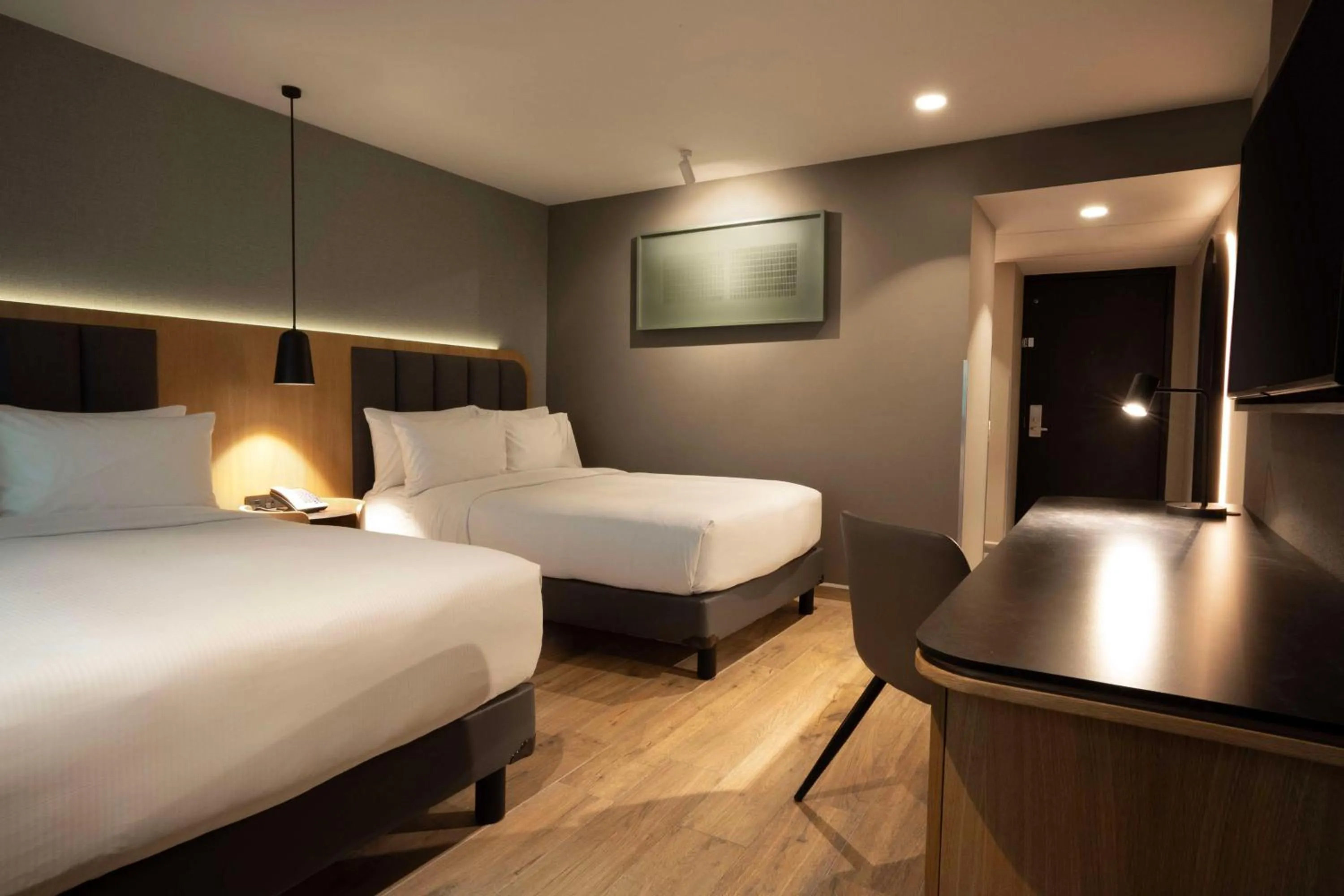 Bed in Hilton Mexico City Airport