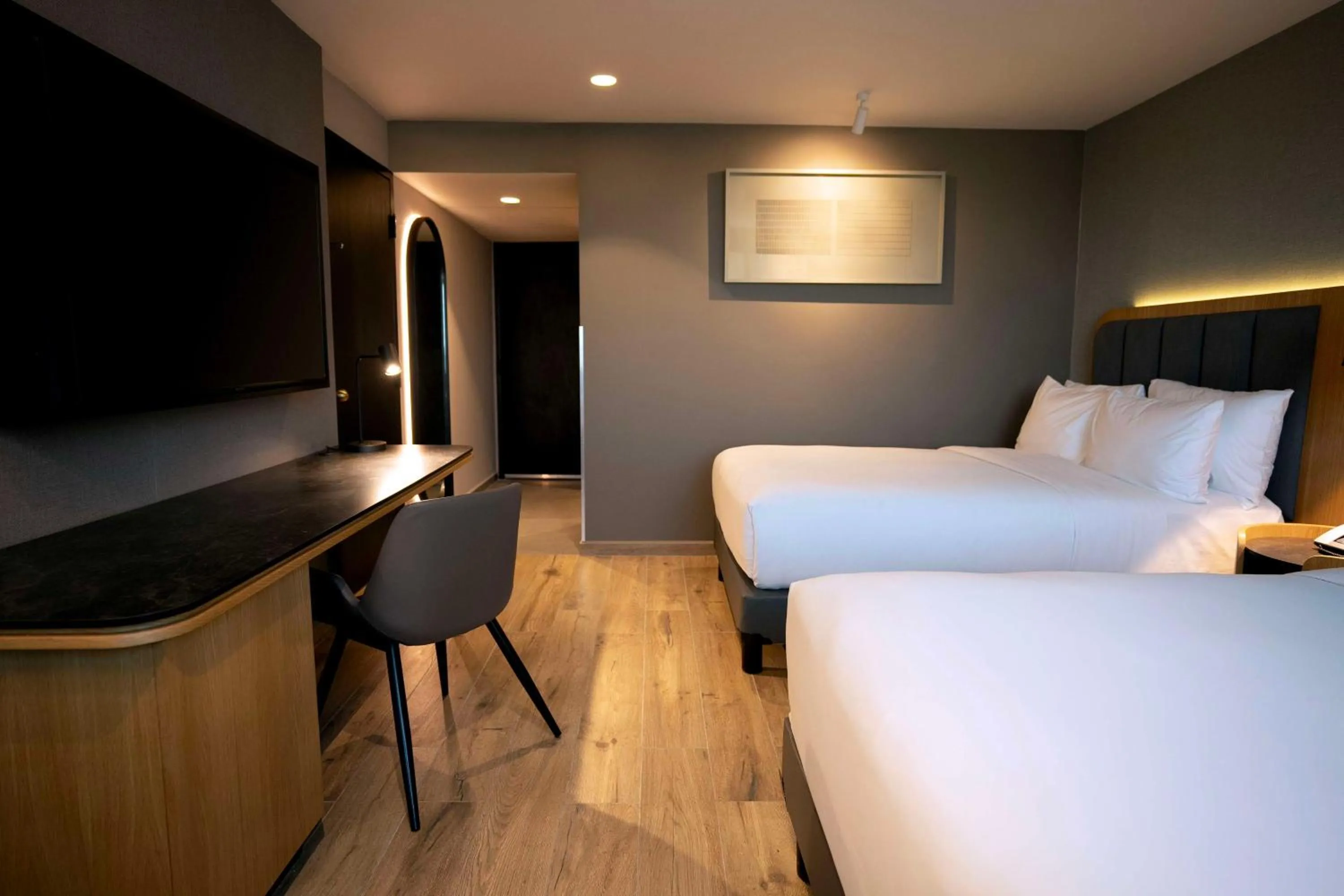 Bed in Hilton Mexico City Airport