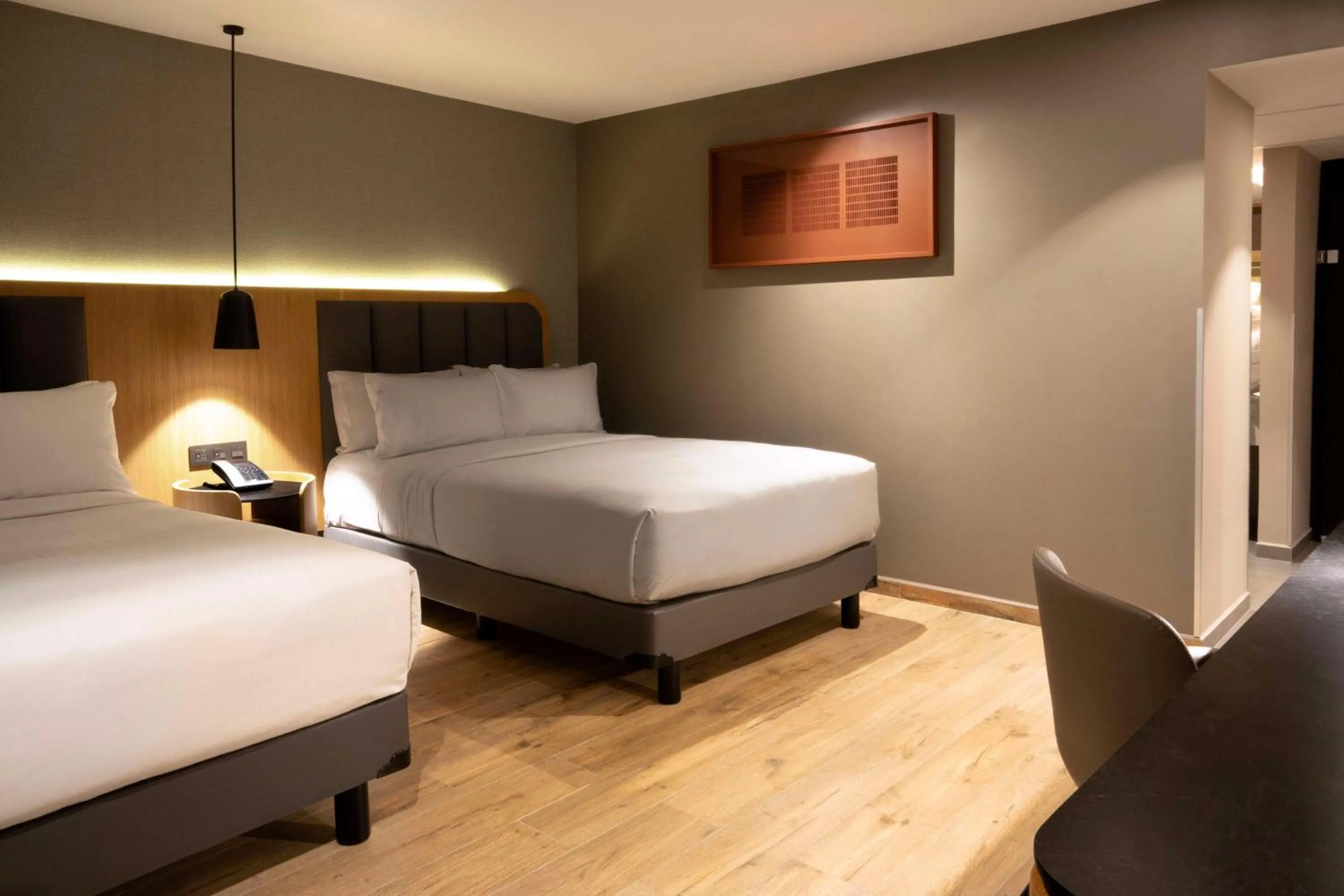 Bed in Hilton Mexico City Airport