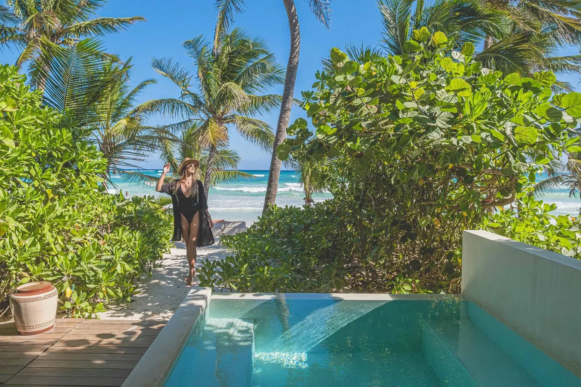 Deluxe Beachfront Room in The Beach Tulum Hotel Deluxe Beachfront Room in The Beach Tulum Hotel