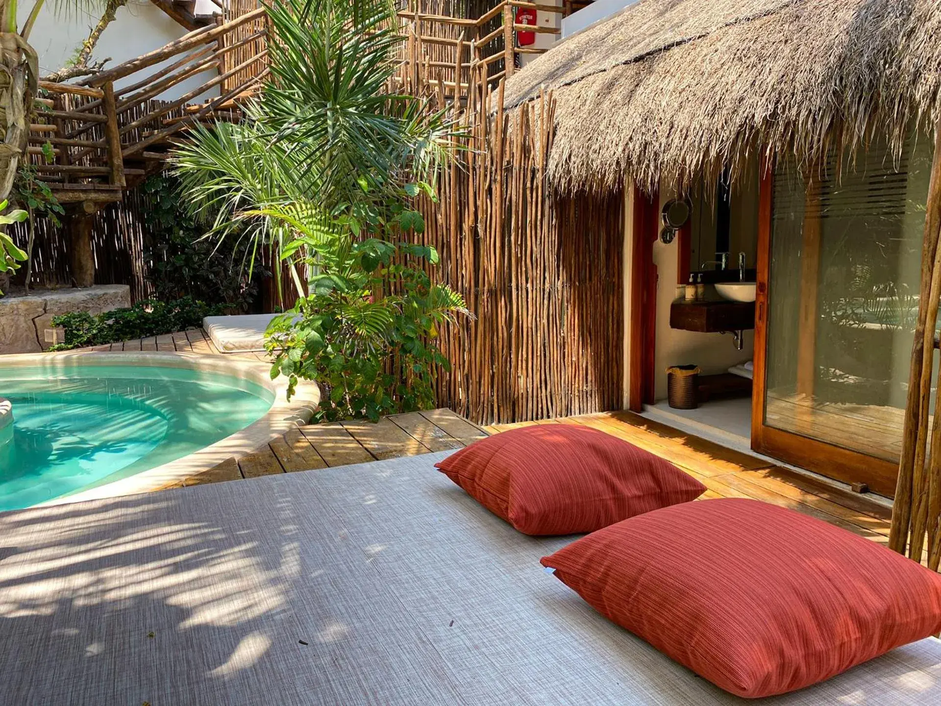 Pool view in The Beach Tulum Hotel Pool view in The Beach Tulum Hotel