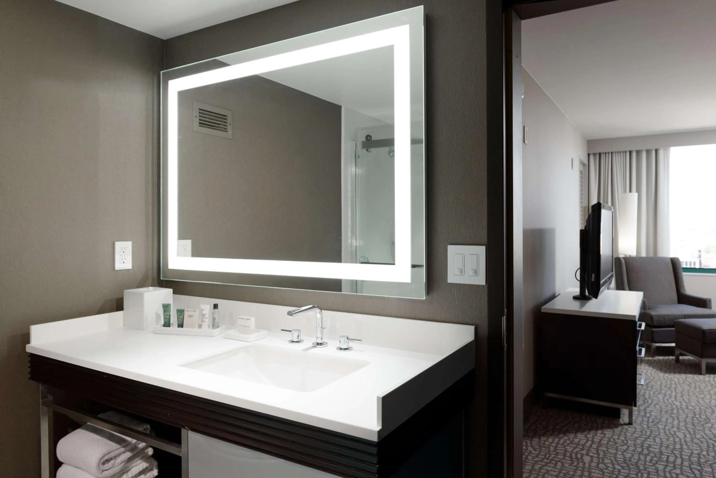 Bathroom in Hilton Woodland Hills/ Los Angeles