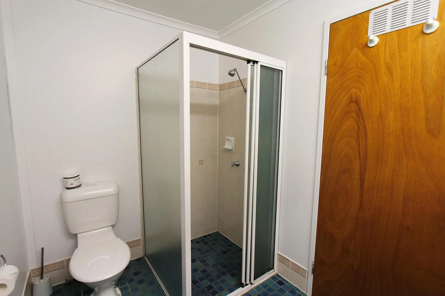 Bathroom in Blue Shades Motel