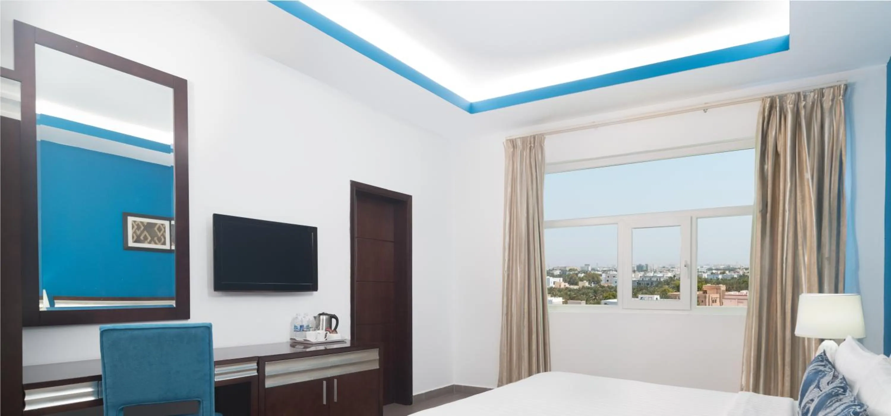 View (from property/room), Bed in Al Hail Waves Hotel Managed By Centara