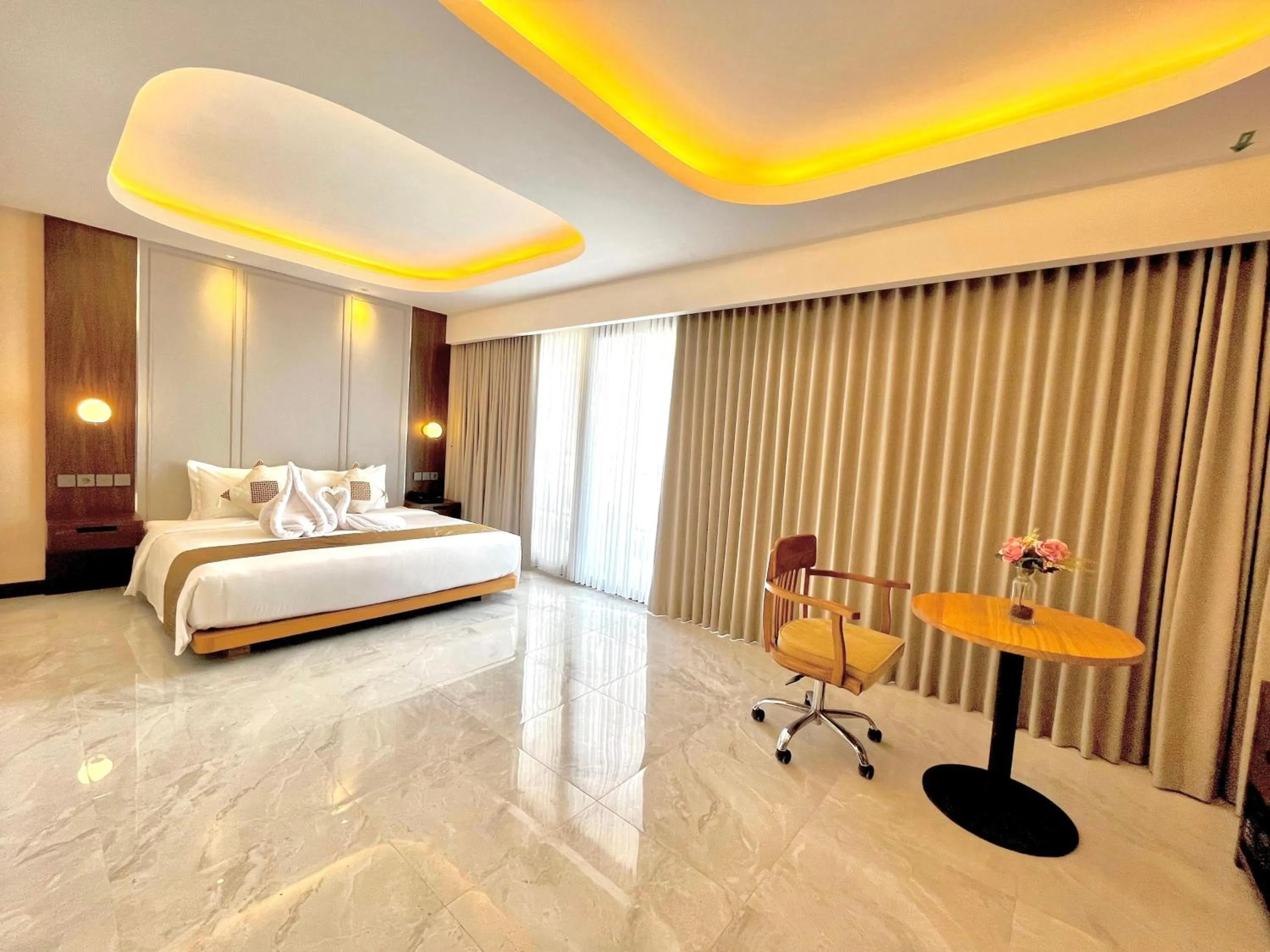 Bed in Merapi Merbabu Hotel Yogyakarta Powered by Archipelago