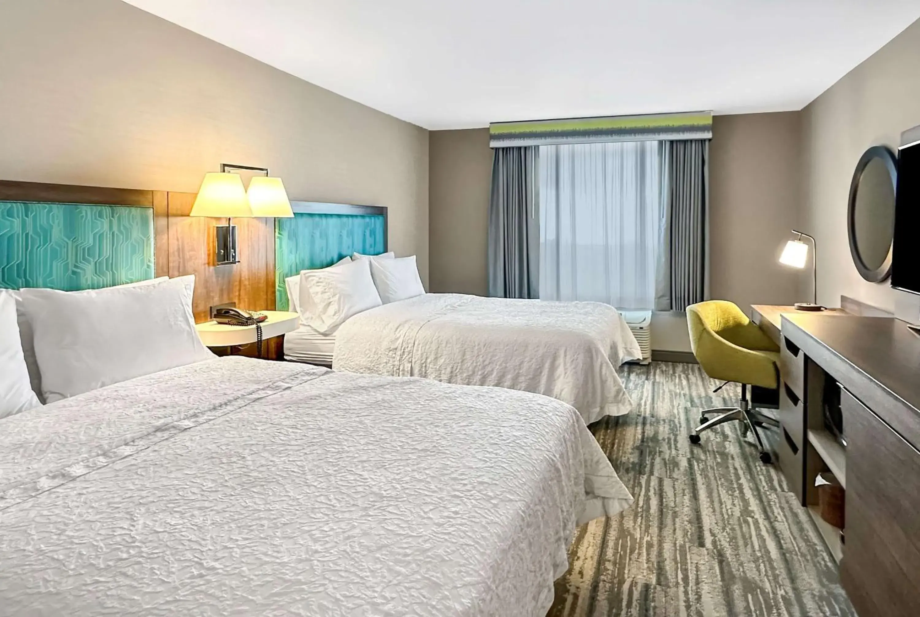 Bed in Hampton Inn & Suites Lathrop Bed in Hampton Inn & Suites Lathrop