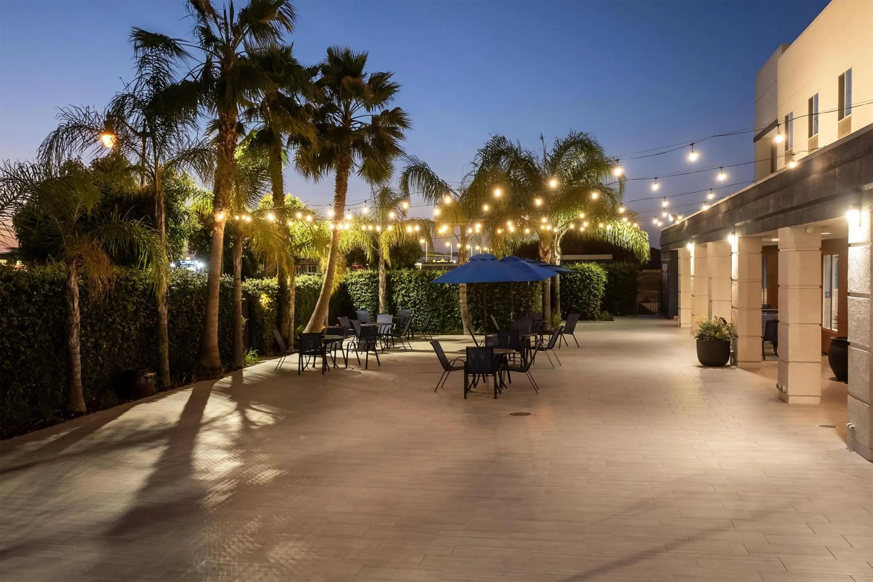 Patio in Hampton Inn & Suites Lathrop