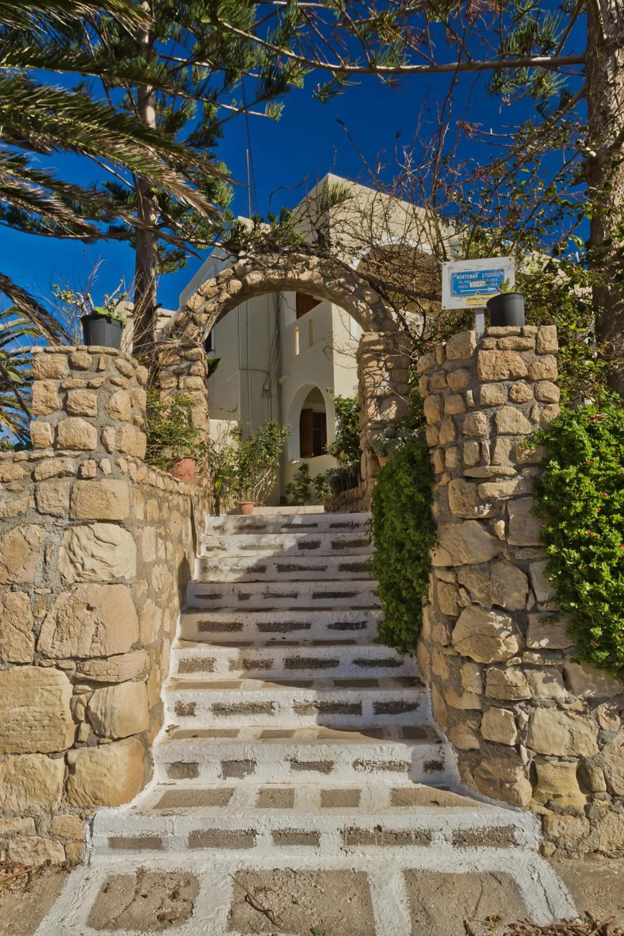 Facade/entrance in Montemar Studios & Apartments