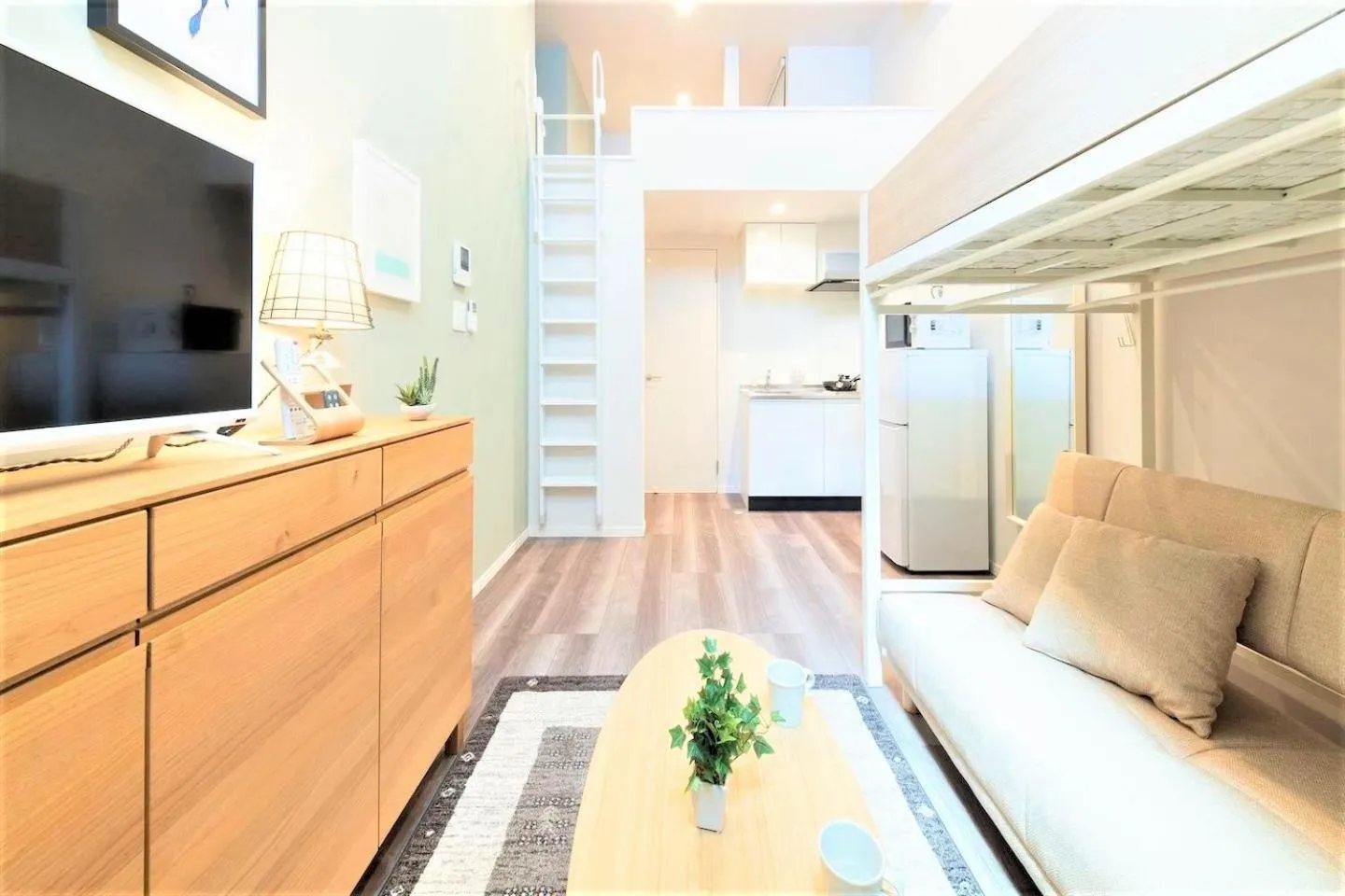 Living room in TRIP POD TOJIN-MACHI A