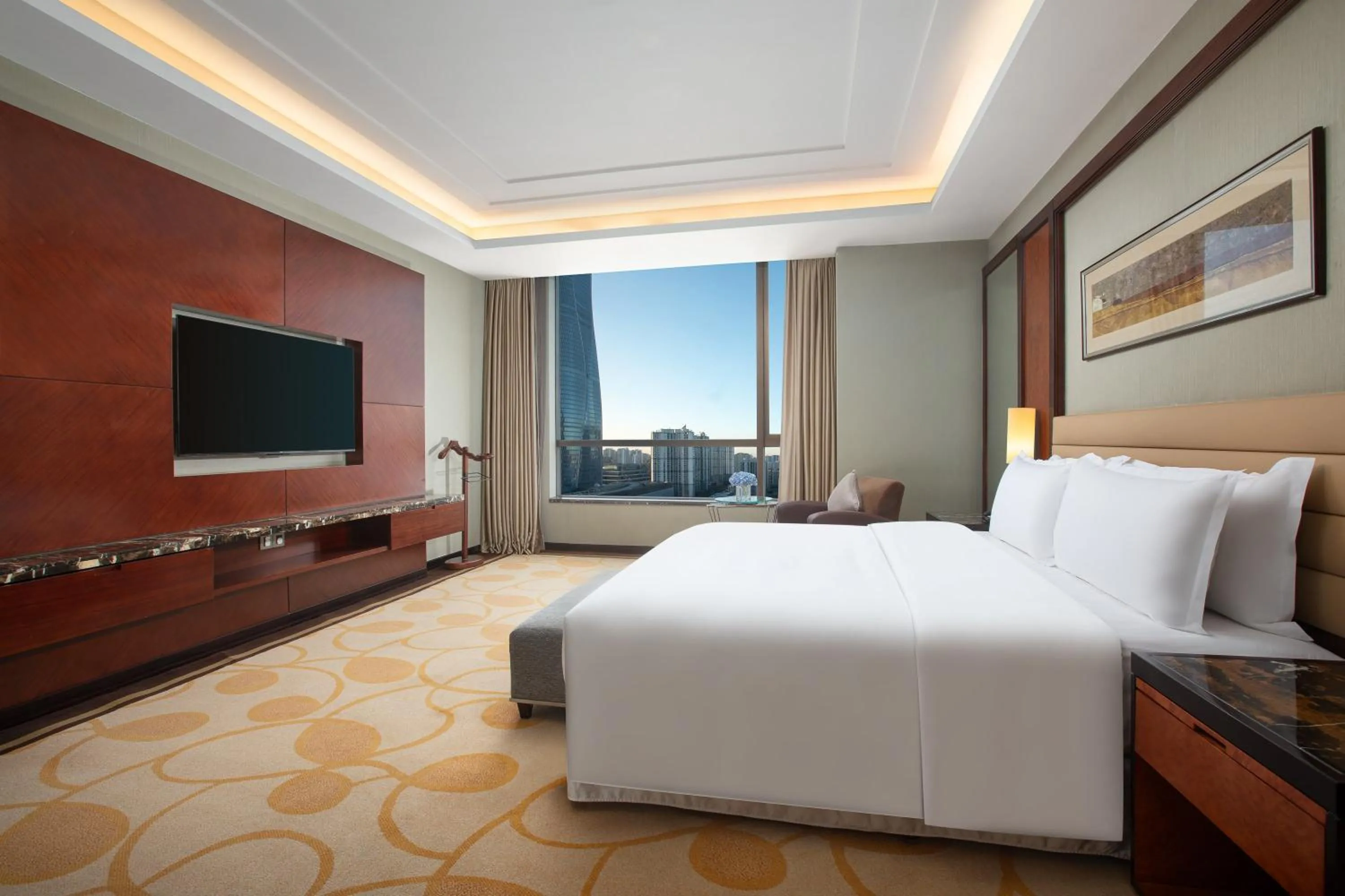 Photo of the whole room, Bed in Crowne Plaza Tianjin Binhai Center by IHG