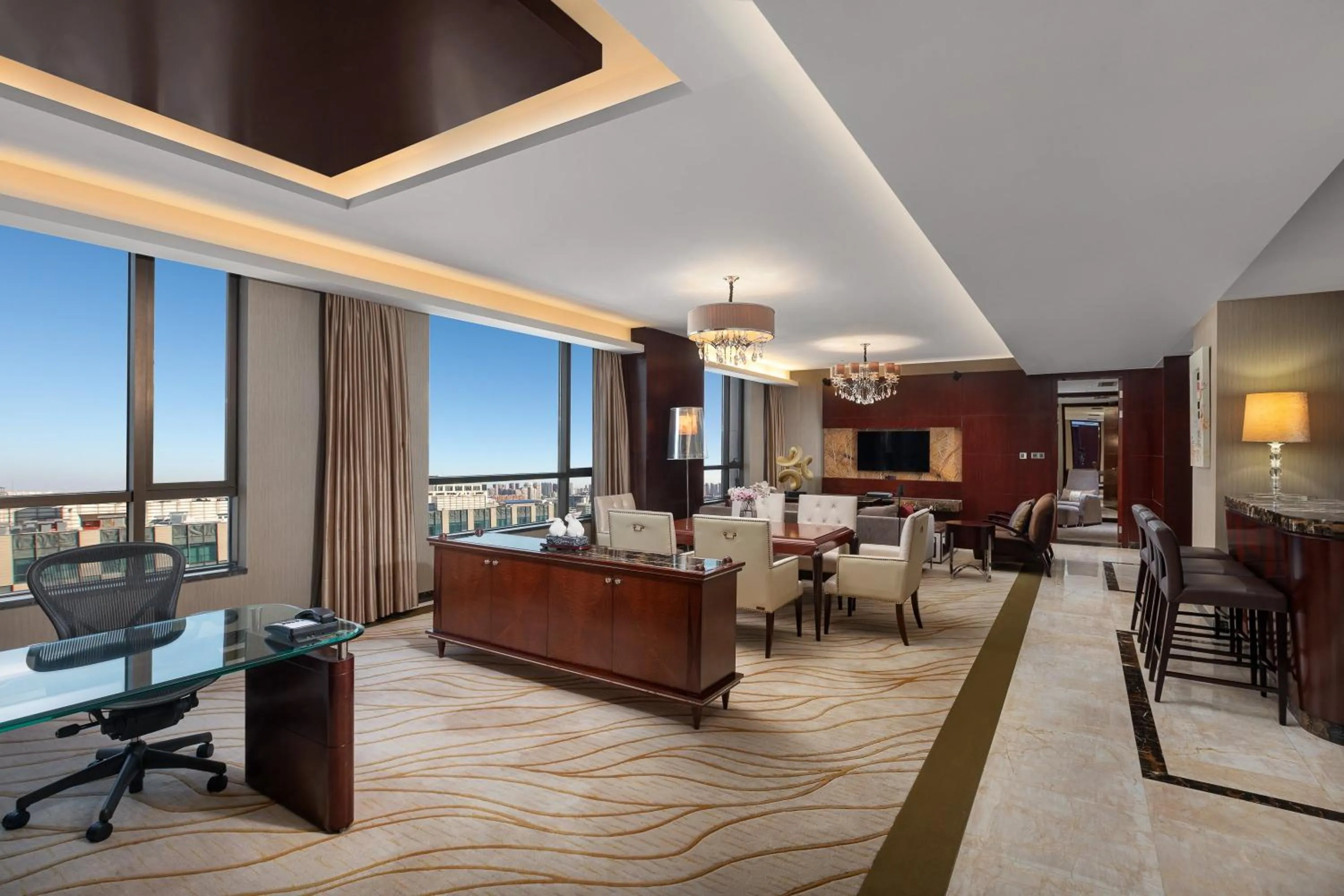 Photo of the whole room in Crowne Plaza Tianjin Binhai Center by IHG