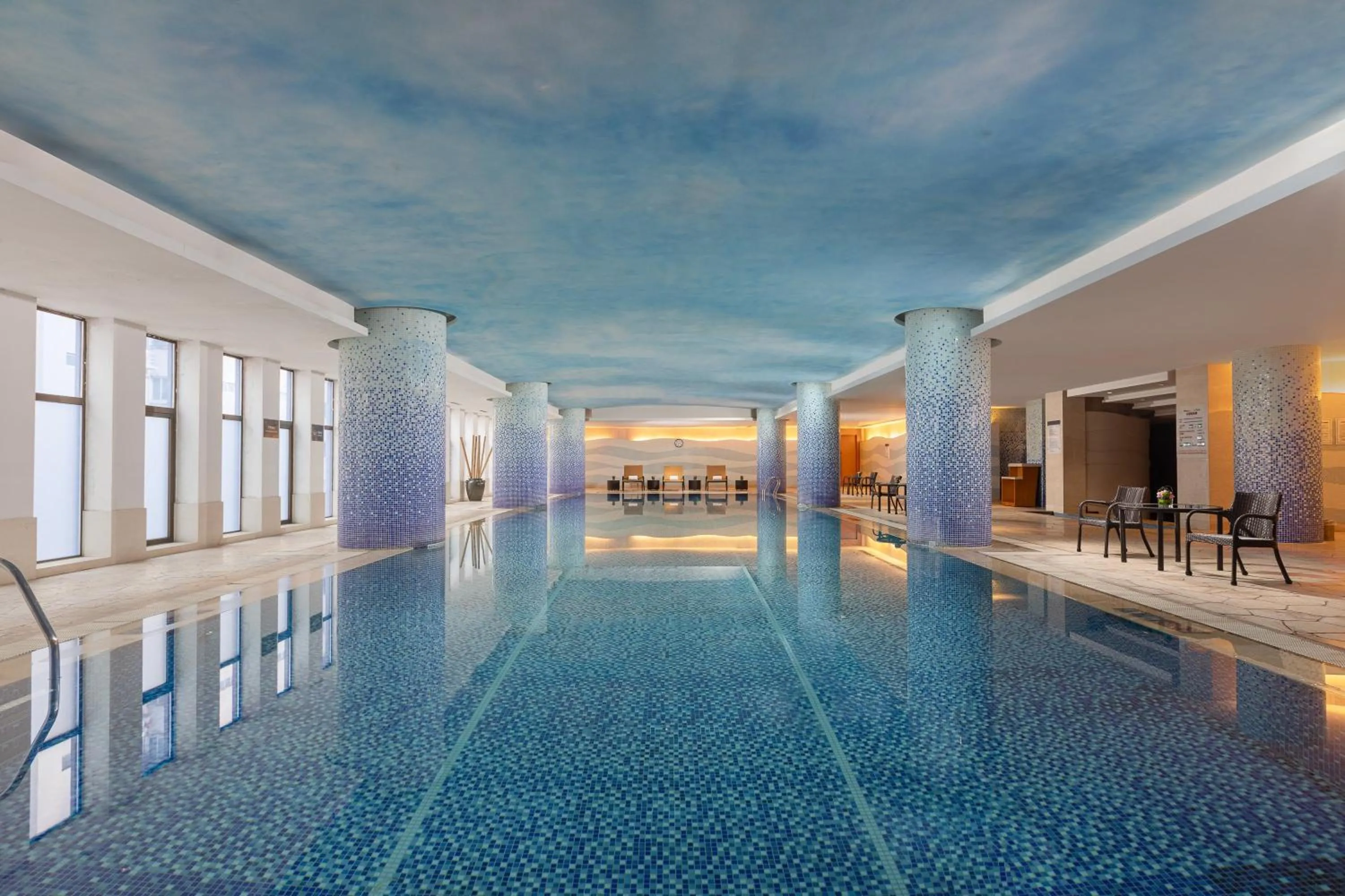 Swimming pool in Crowne Plaza Tianjin Binhai Center by IHG