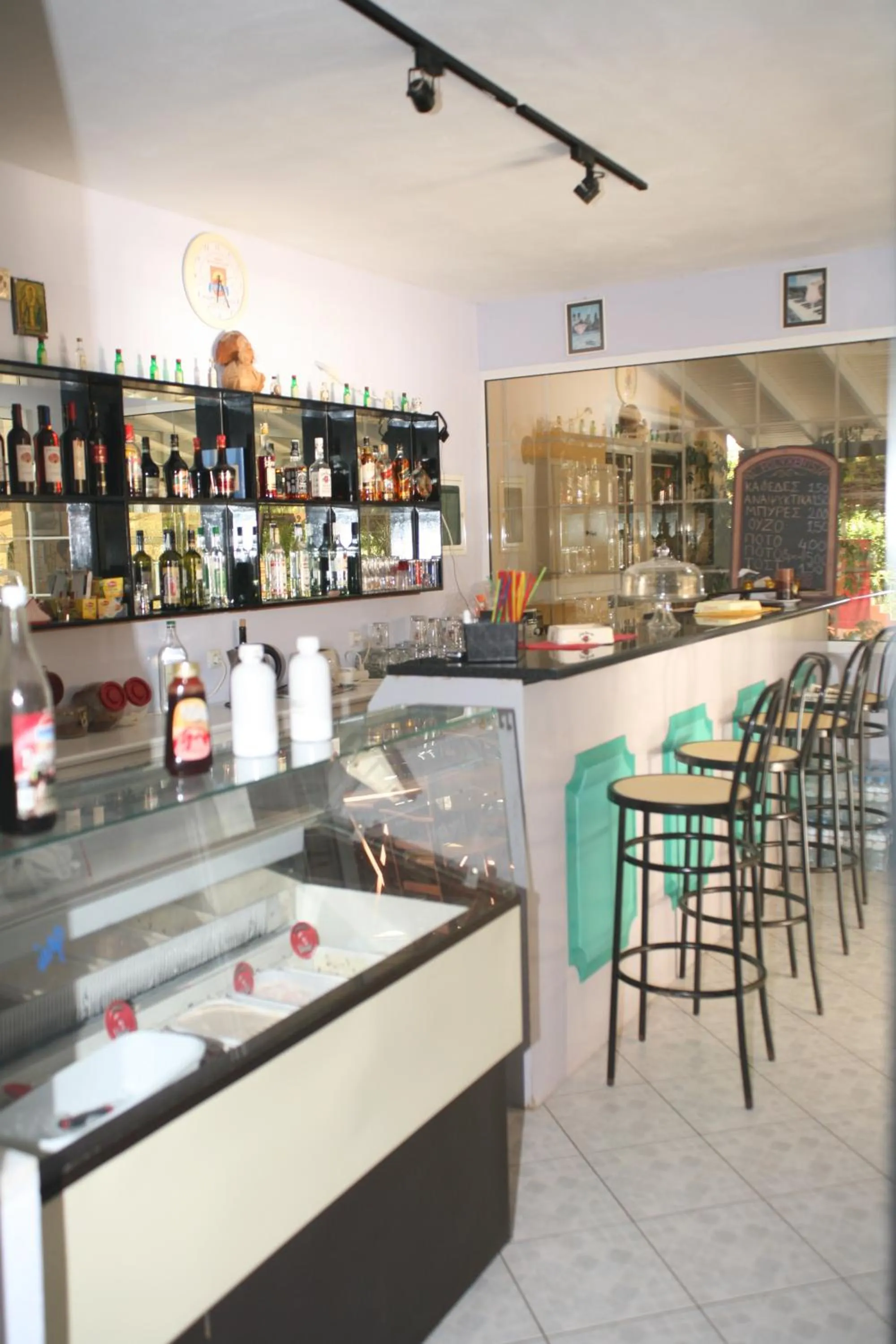 Lounge or bar in Polyxenis Rooms