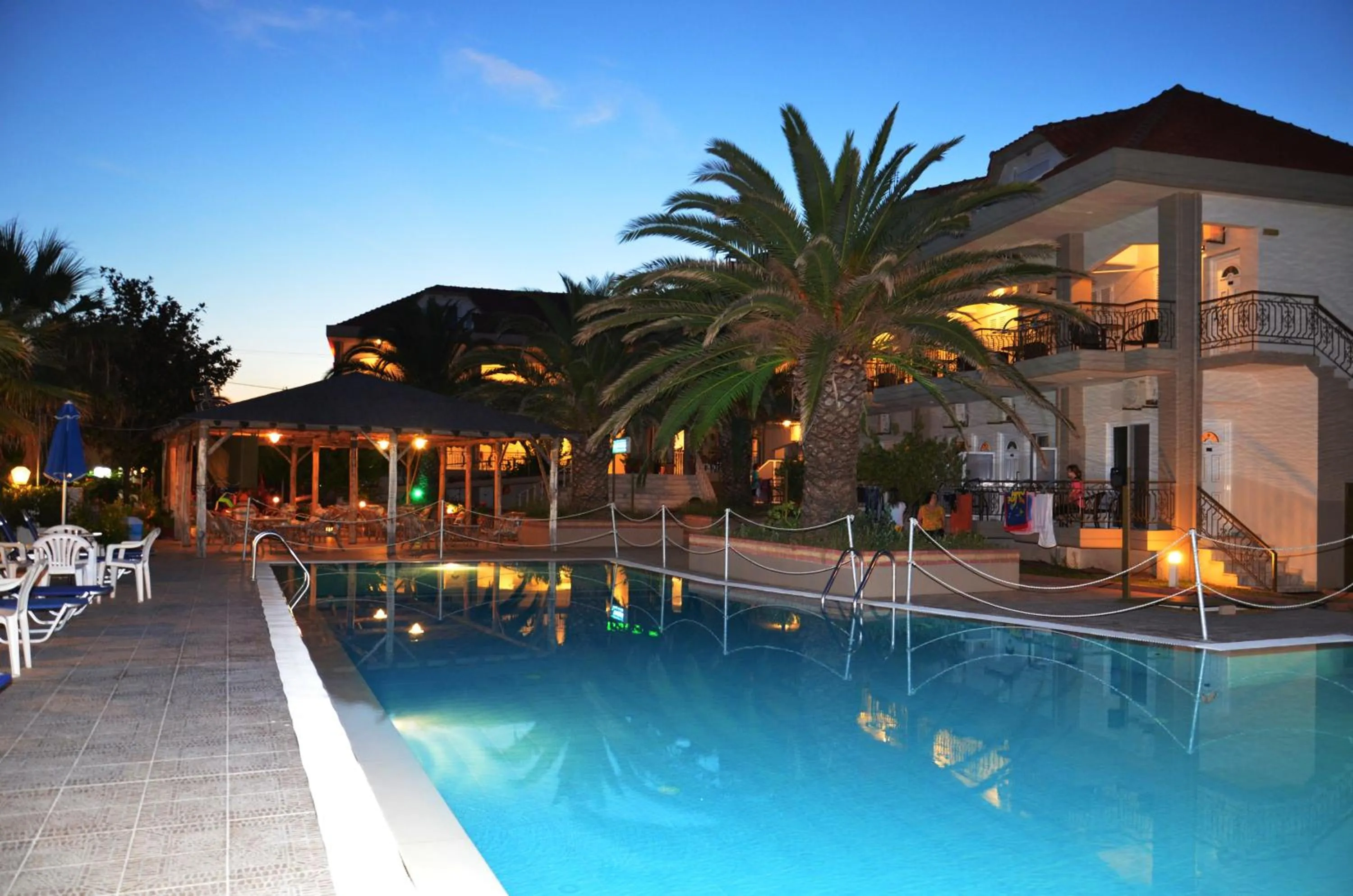 Swimming pool in Rihios Hotel